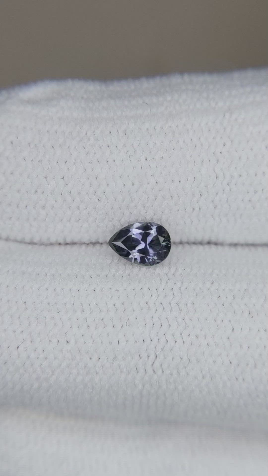 0.34 Ct. Bluish Grey Sapphire from Montana Size Video