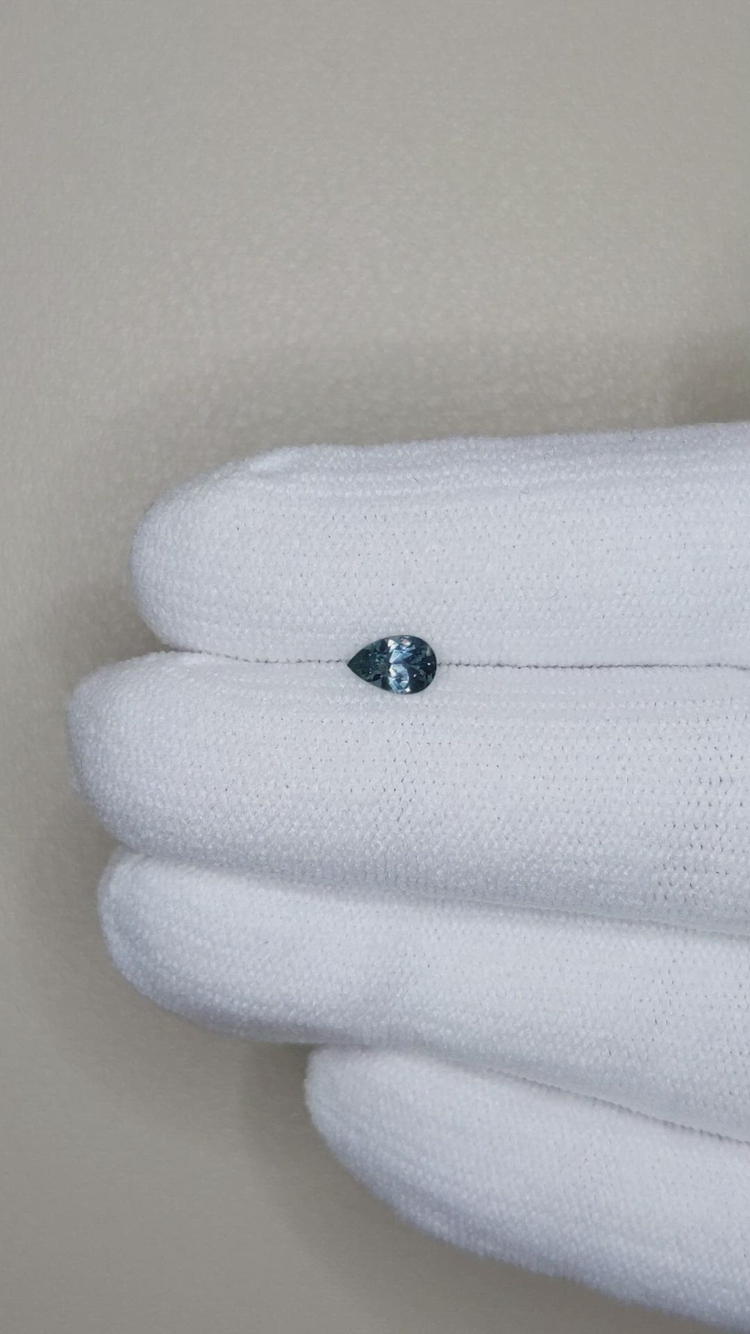 0.34 Ct. Greenish Blue Sapphire from Montana Size Video