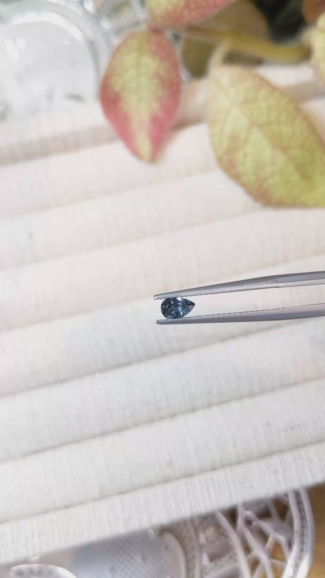 0.34 Ct. Greenish Blue Sapphire from Montana Size Video