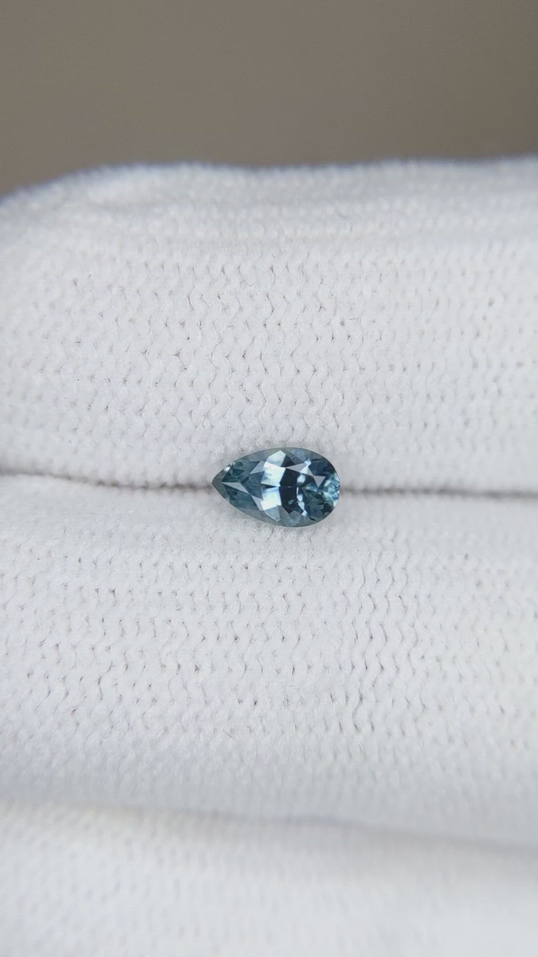 0.34 Ct. Greenish Blue Sapphire from Montana Size Video