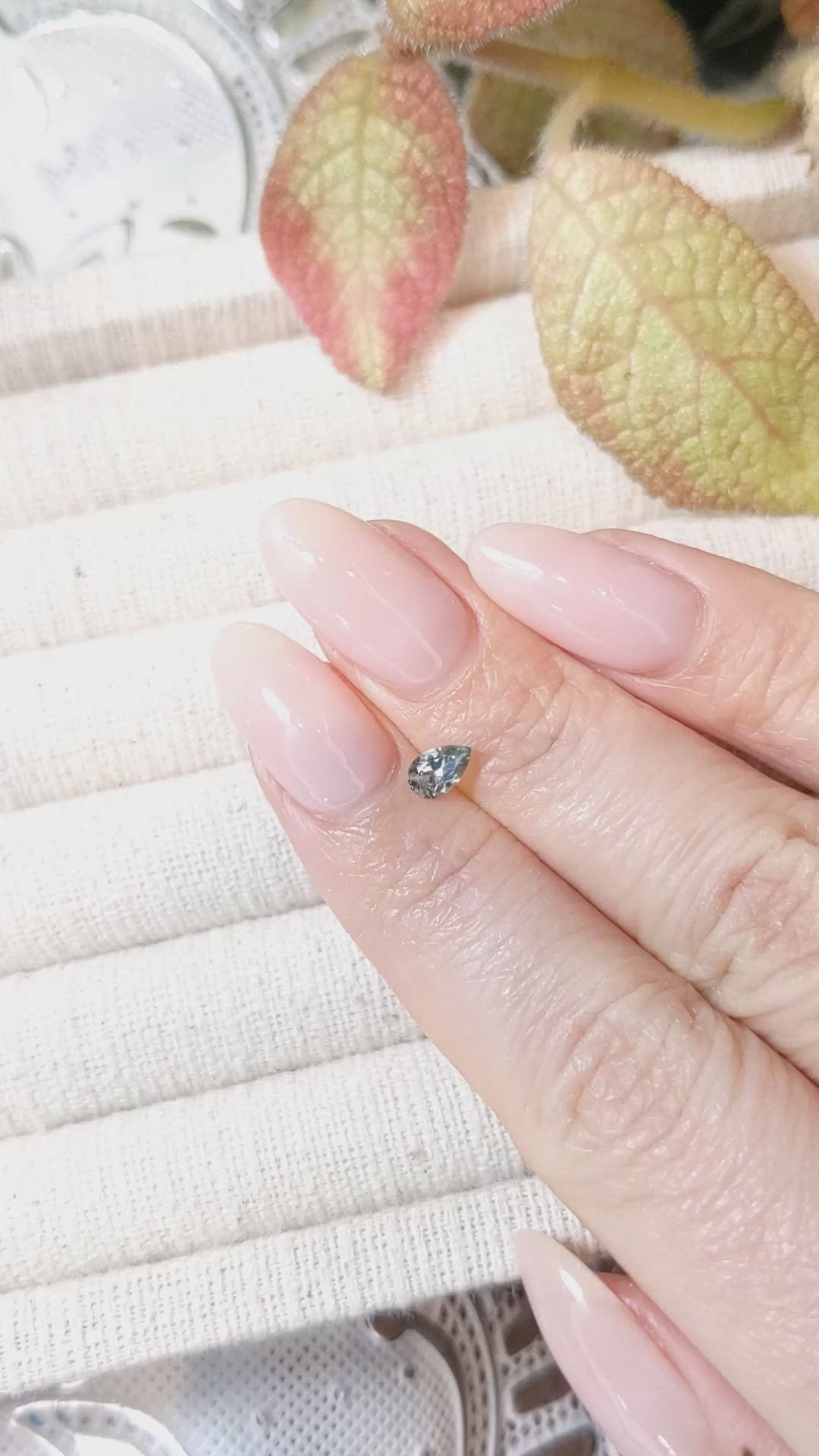 0.34 Ct. Bluish Green Sapphire from Montana Size Video