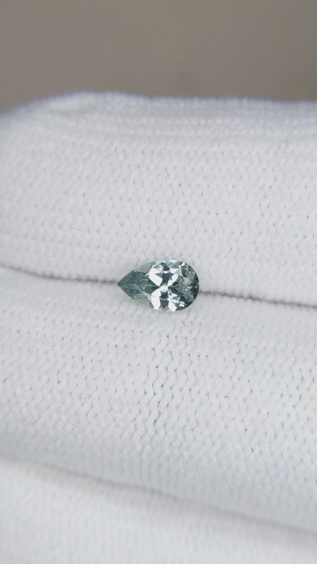0.34 Ct. Bluish Green Sapphire from Montana Size Video
