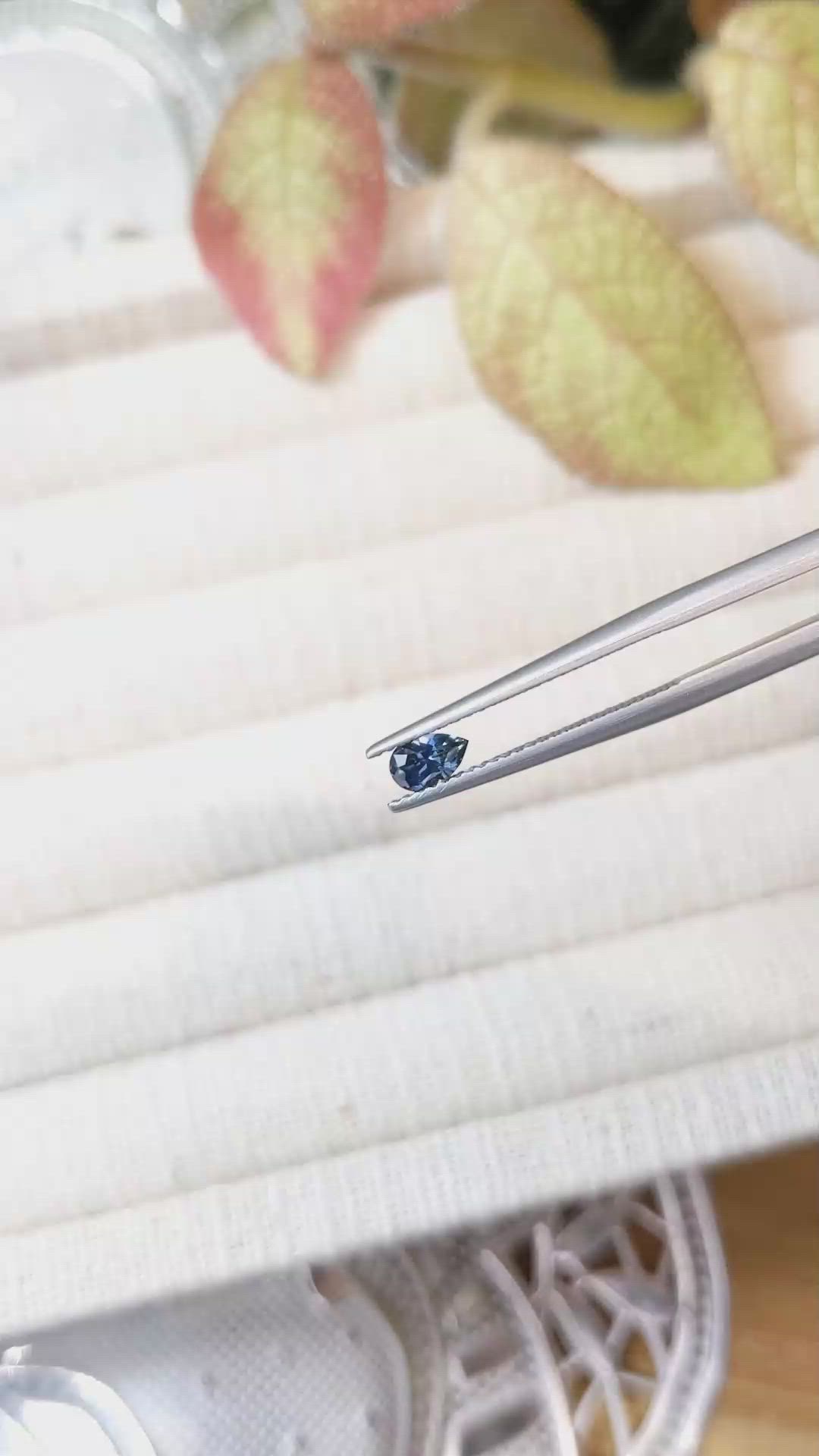 0.34 Ct. Greenish Blue Sapphire from Montana Size Video