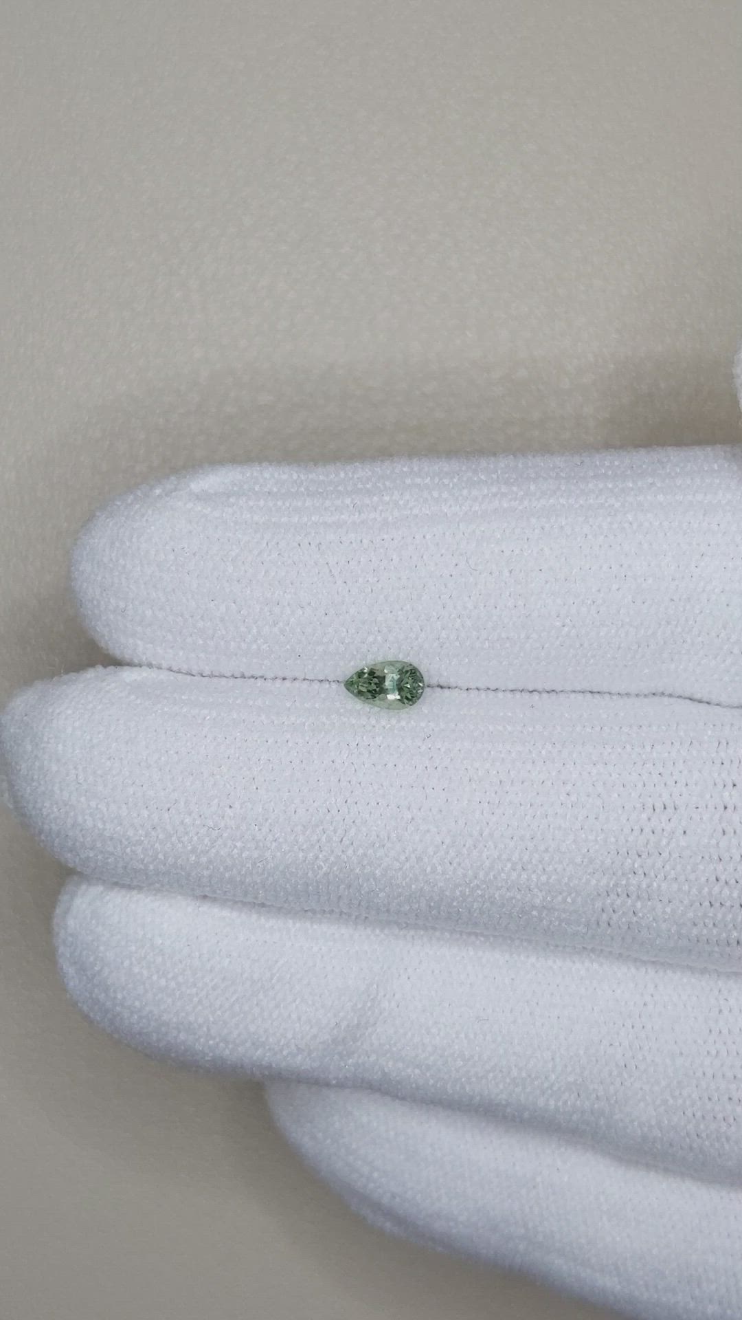 0.28 Ct. Green Sapphire from Montana Size Video