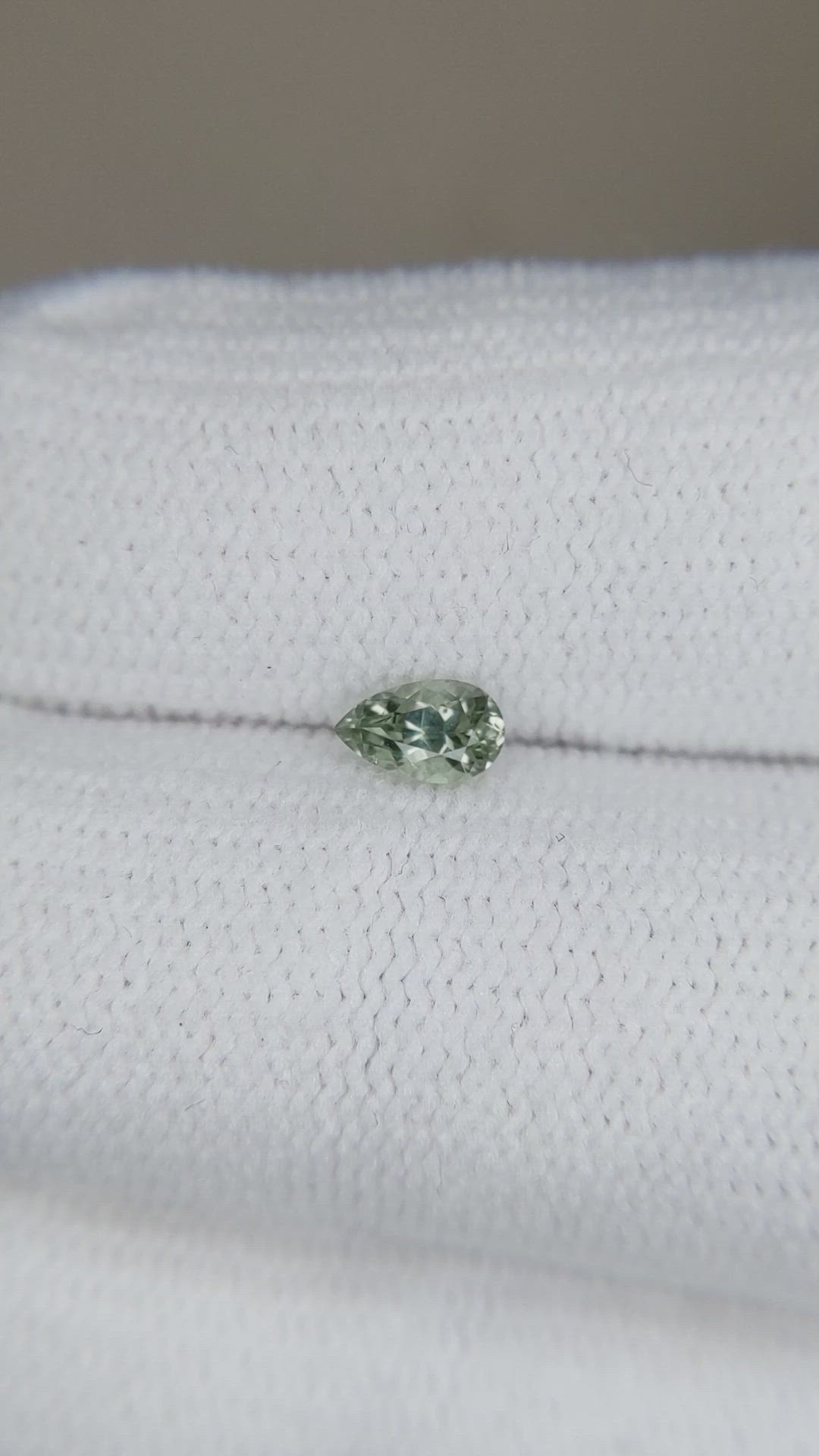 0.28 Ct. Green Sapphire from Montana Size Video