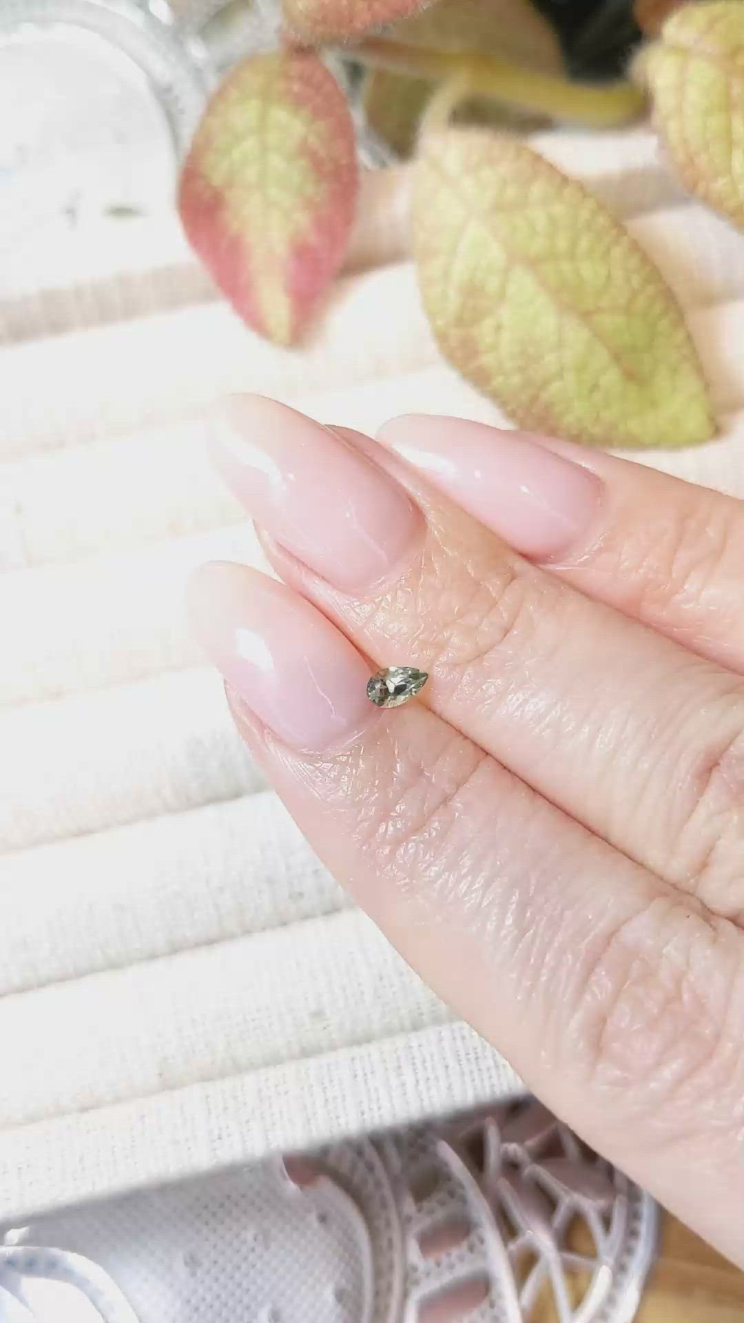 0.28 Ct. Green Sapphire from Montana Size Video