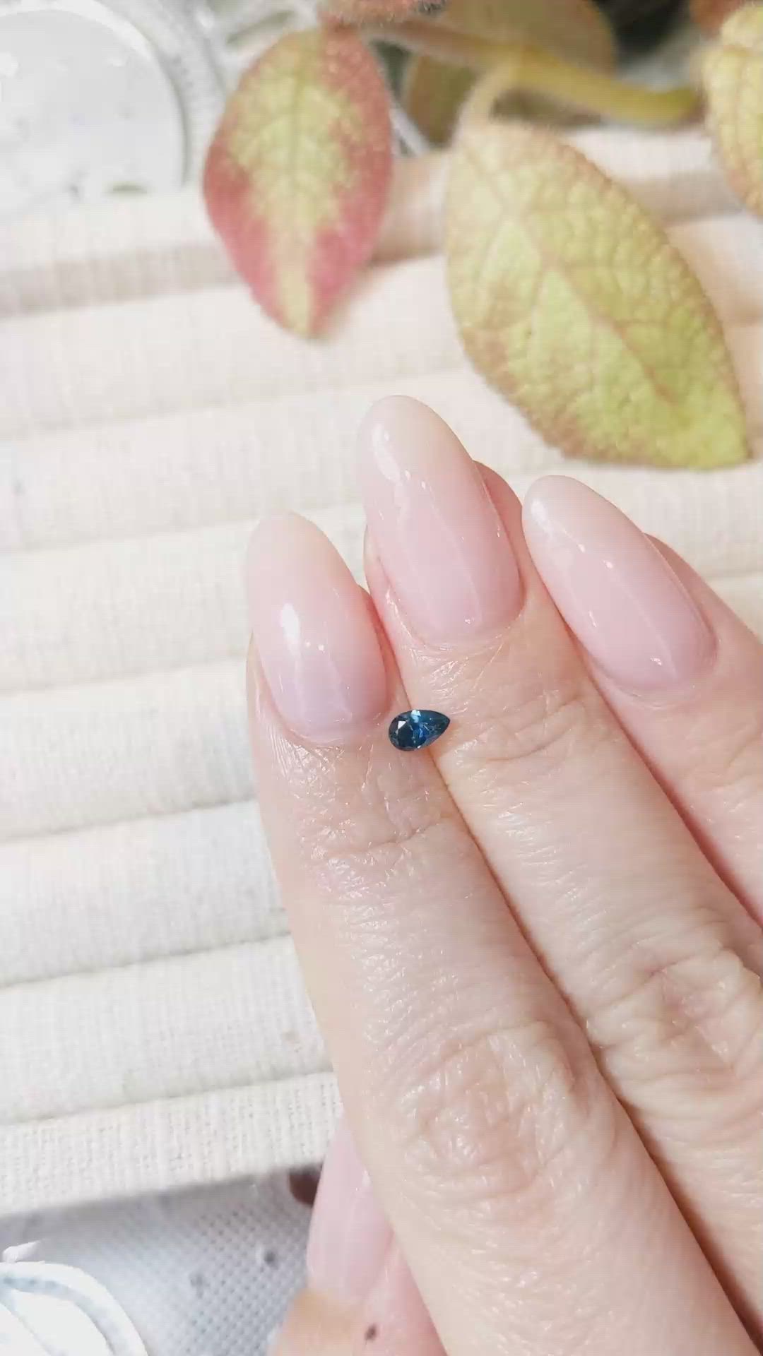 0.27 Ct. Blue Sapphire from Montana Size Video