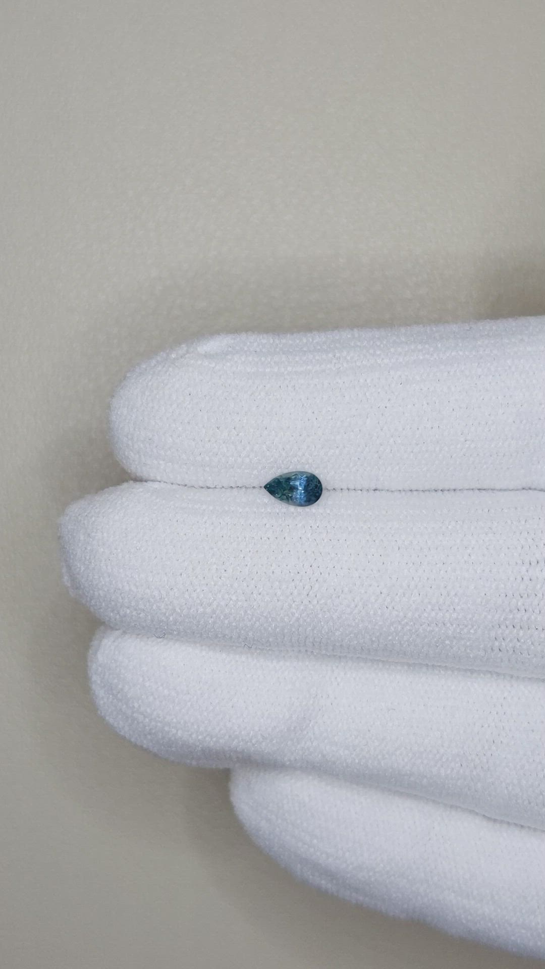 0.26 Ct. Greenish Blue Sapphire from Montana Size Video