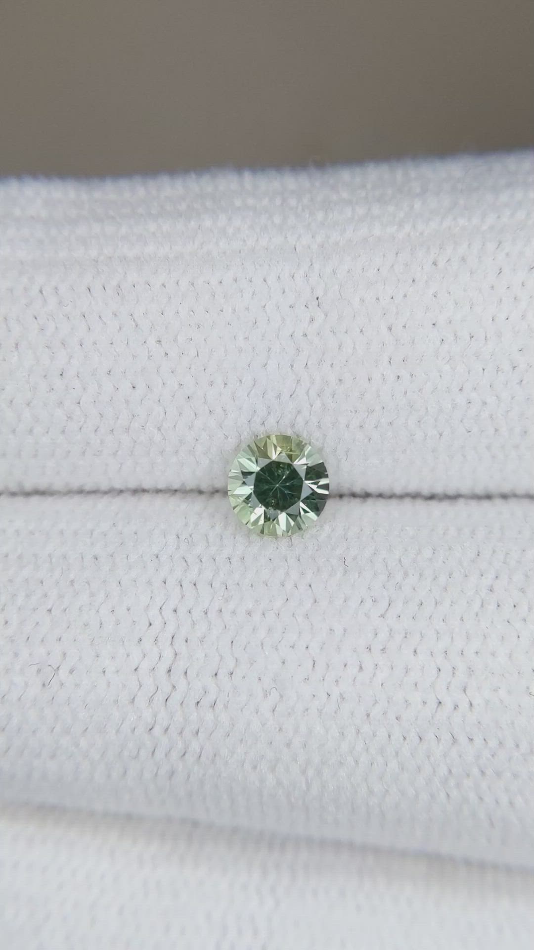 0.40 Ct. Bluish Green Sapphire from Montana Size Video