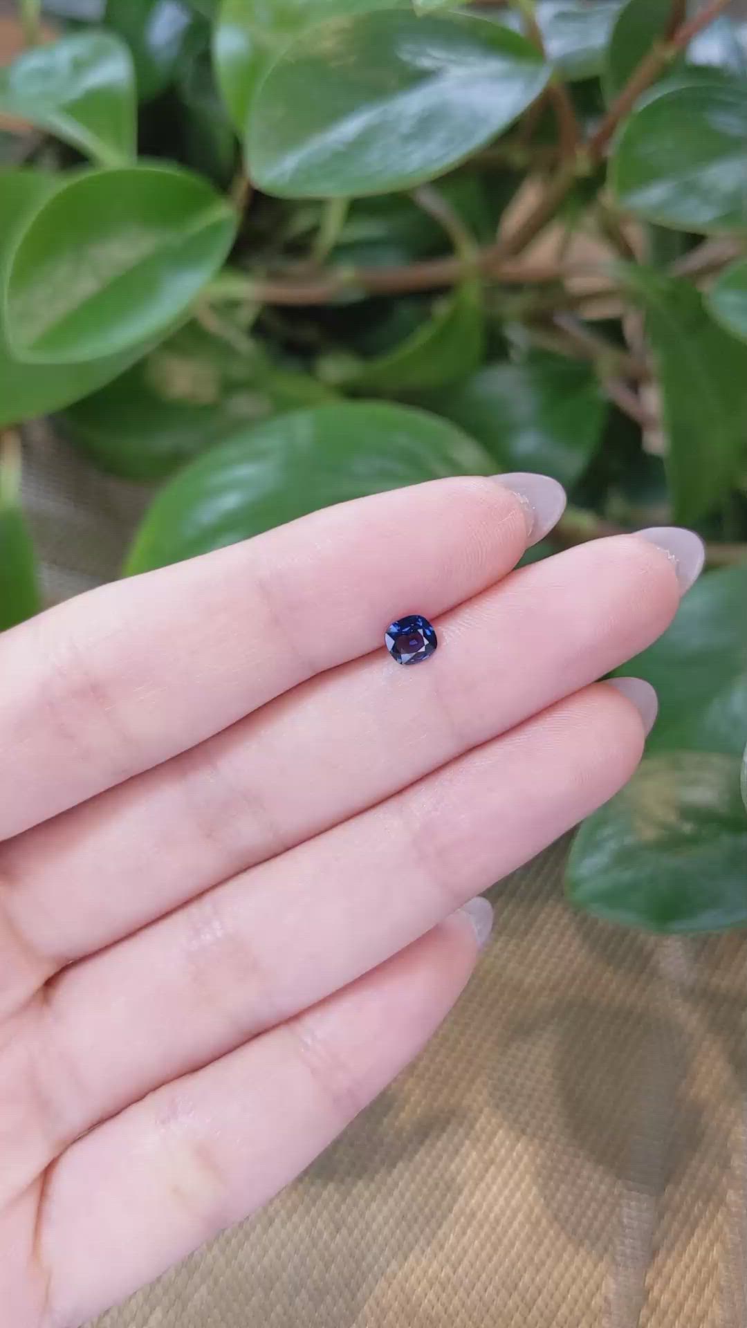 0.45 Ct. Blue Sapphire from Ceylon (Sri Lanka) Size Video