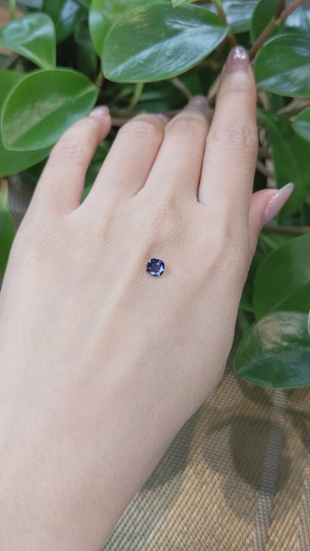 0.61 Ct. Blue Sapphire from Ceylon (Sri Lanka) Size Video