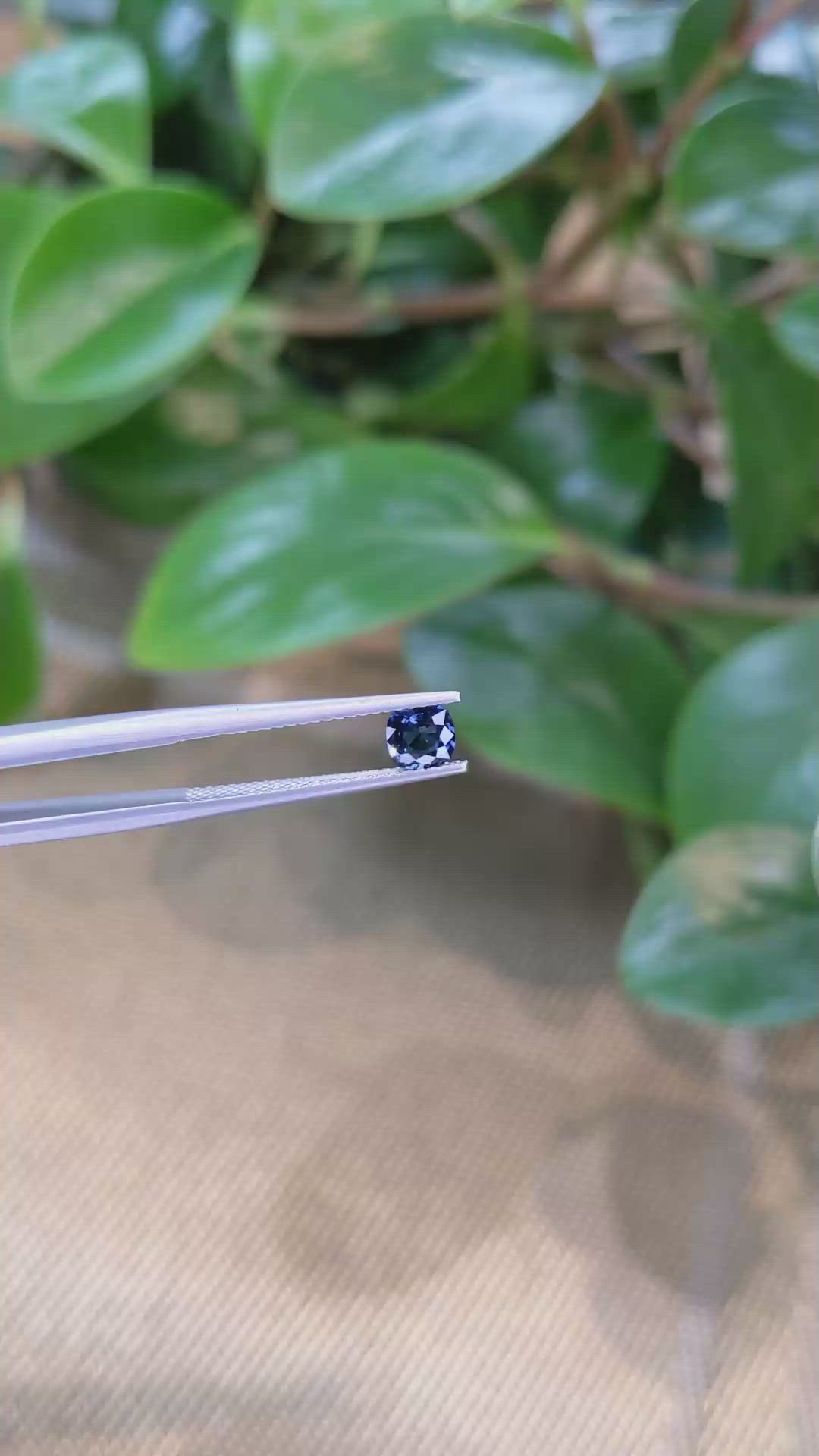 0.61 Ct. Blue Sapphire from Ceylon (Sri Lanka) Size Video