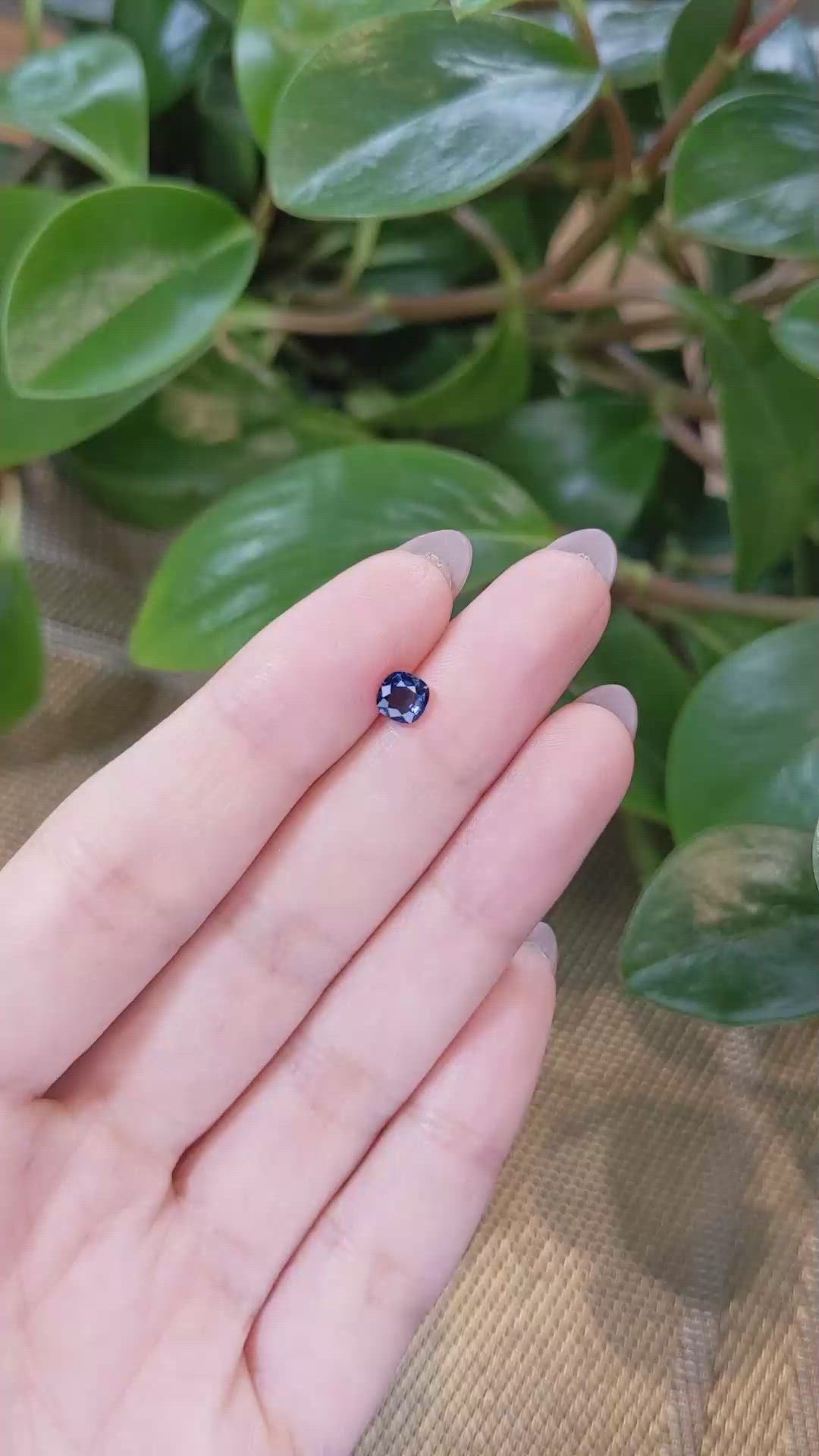 0.61 Ct. Blue Sapphire from Ceylon (Sri Lanka) Size Video