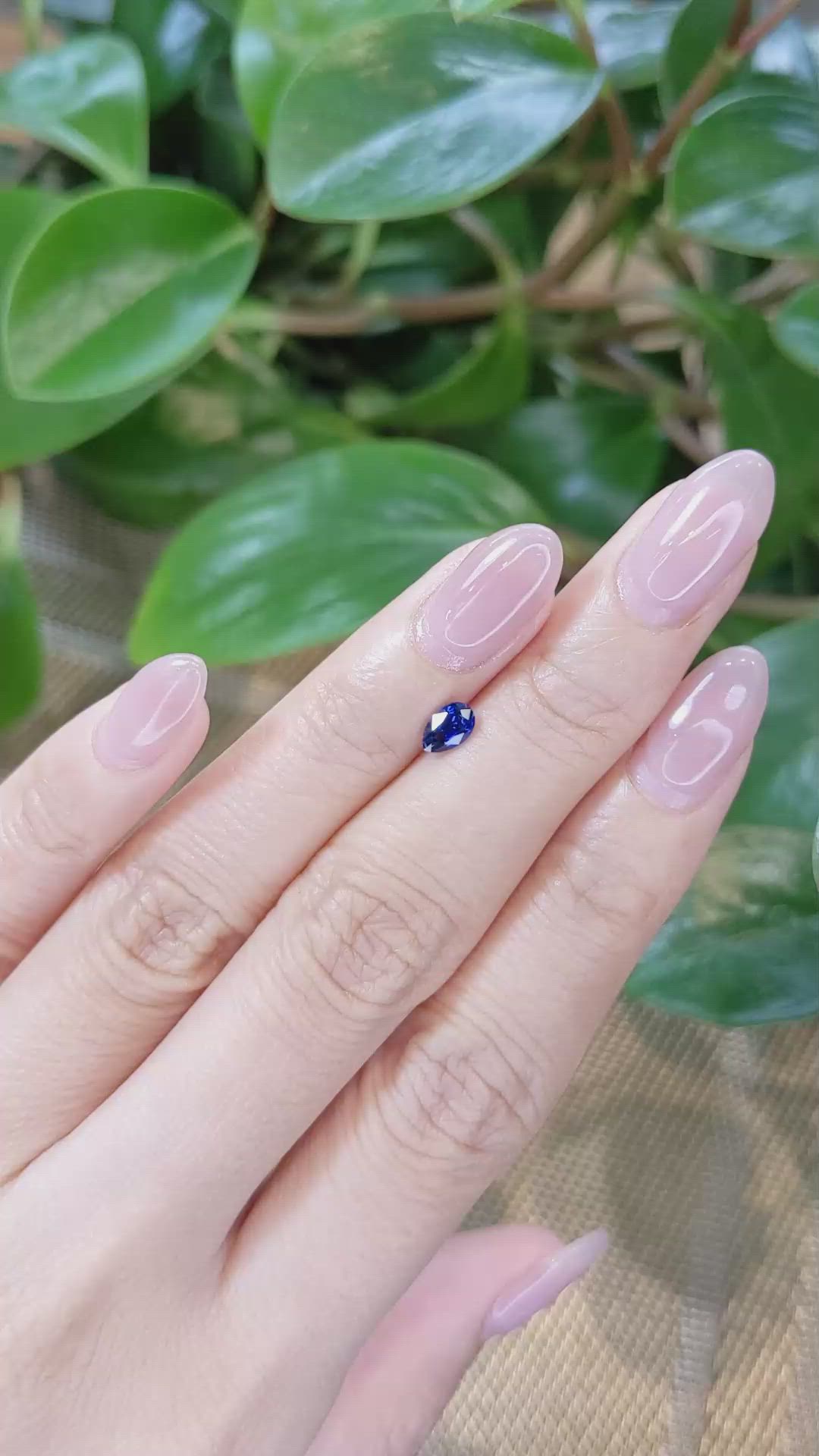 0.48 Ct. Blue Sapphire from Ceylon (Sri Lanka) Size Video