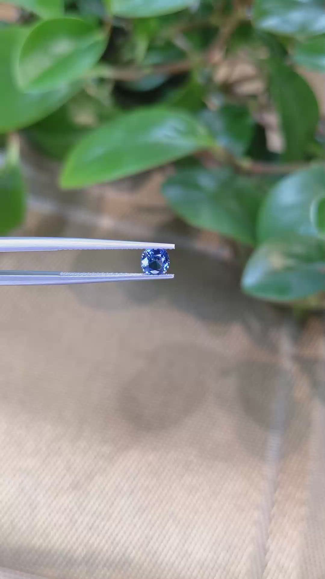 0.60 Ct. Blue Sapphire from Ceylon (Sri Lanka) Size Video