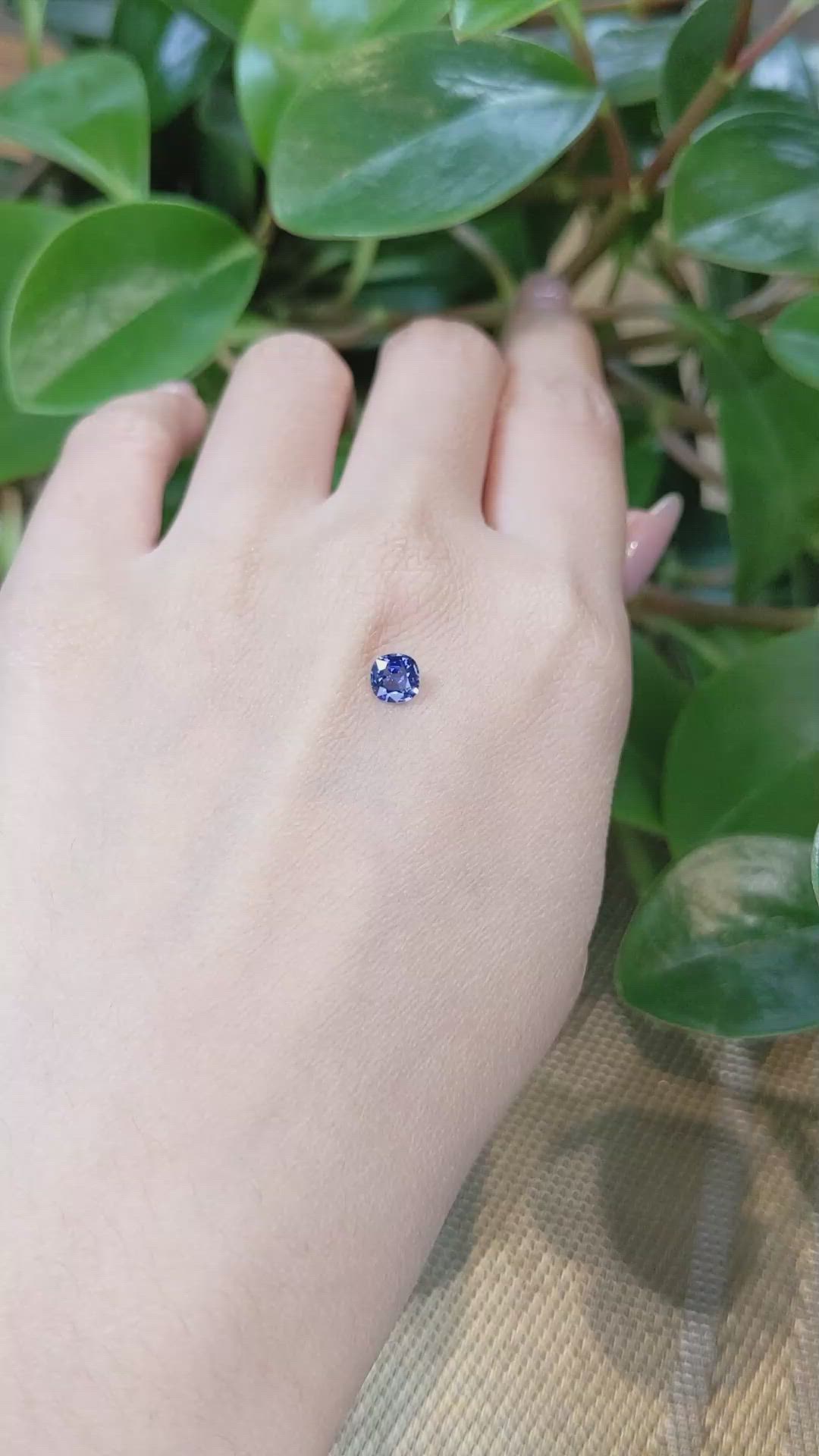 0.60 Ct. Blue Sapphire from Ceylon (Sri Lanka) Size Video