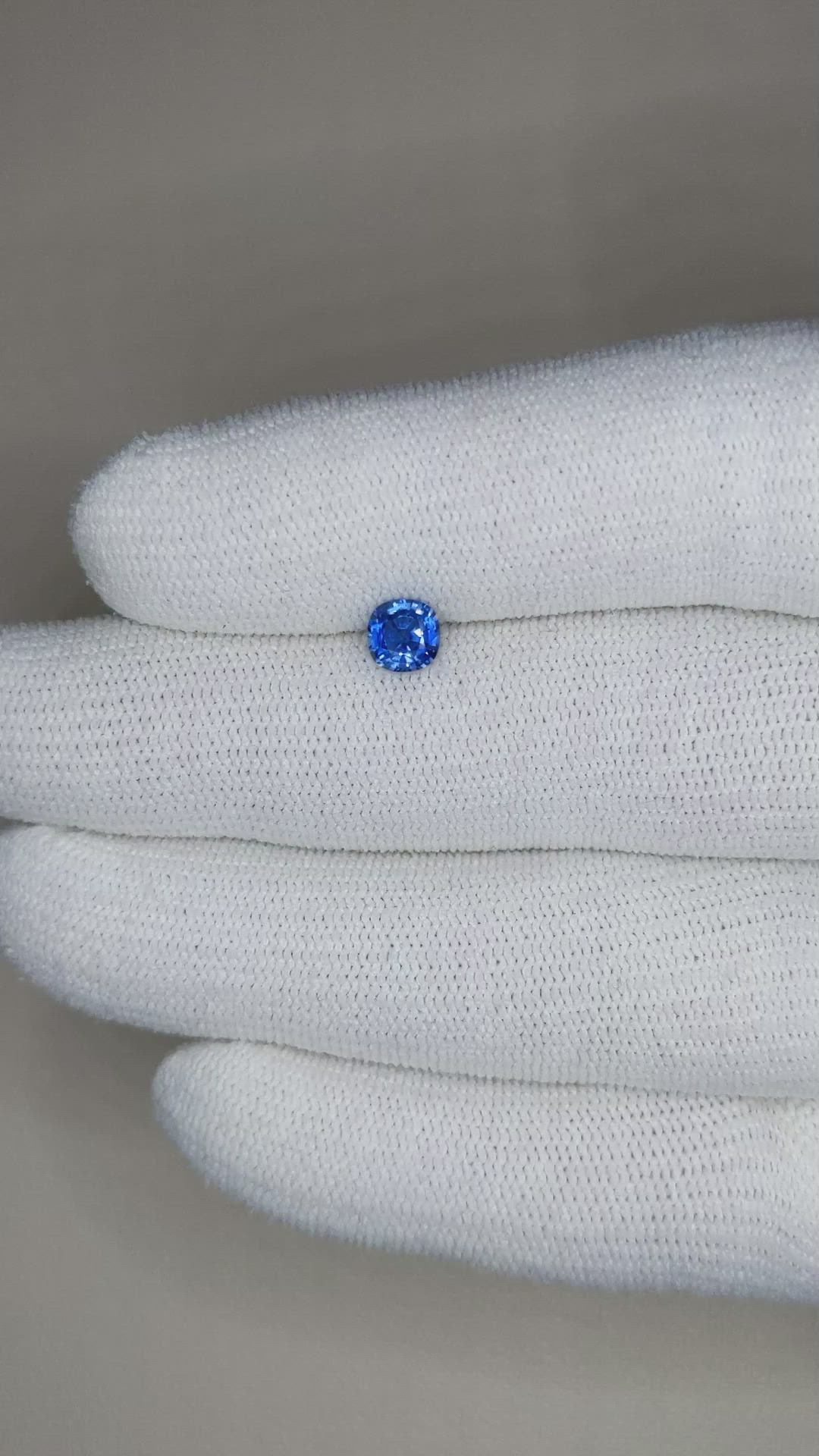 0.60 Ct. Blue Sapphire from Ceylon (Sri Lanka) Size Video