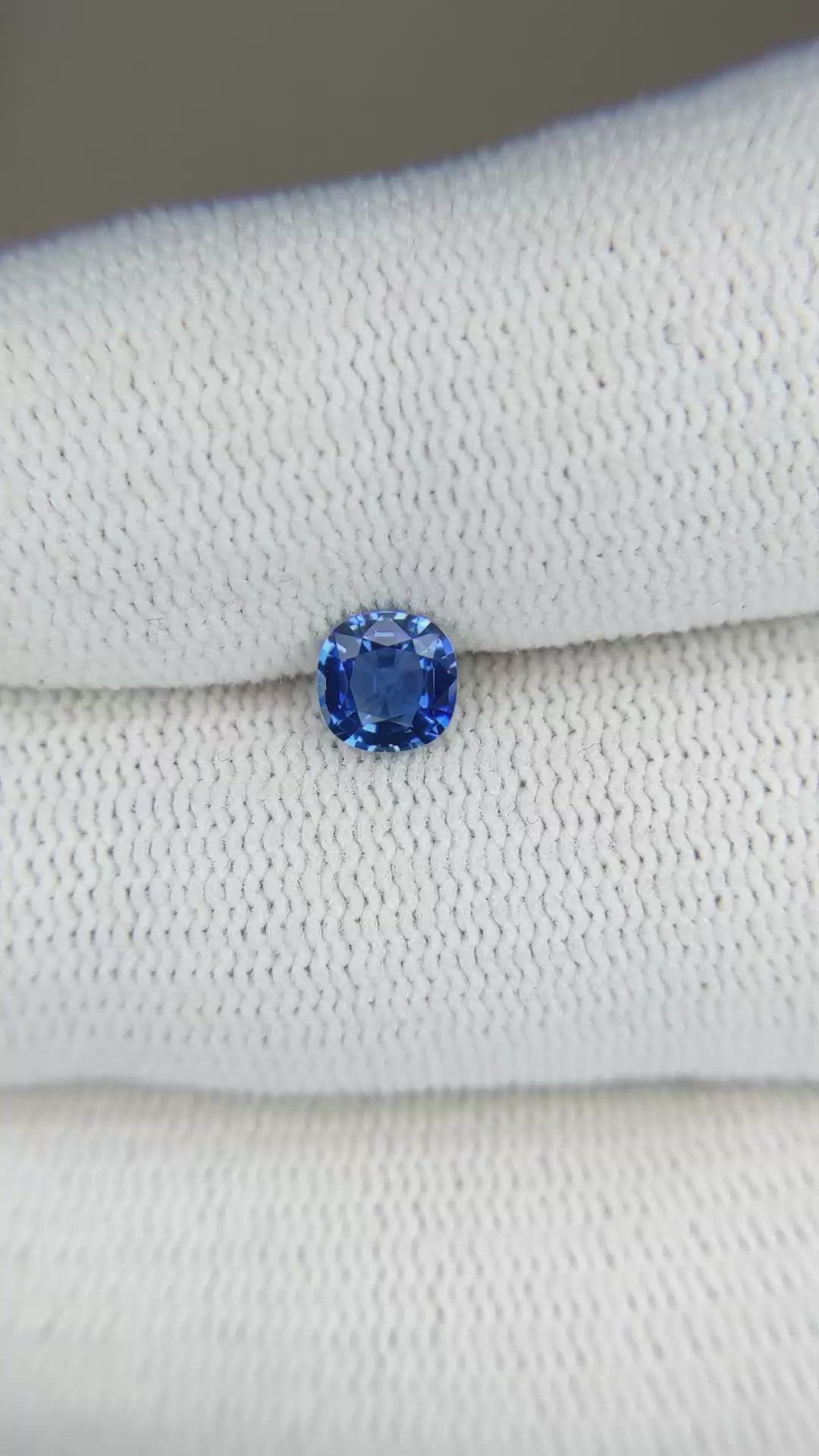 0.60 Ct. Blue Sapphire from Ceylon (Sri Lanka) Size Video