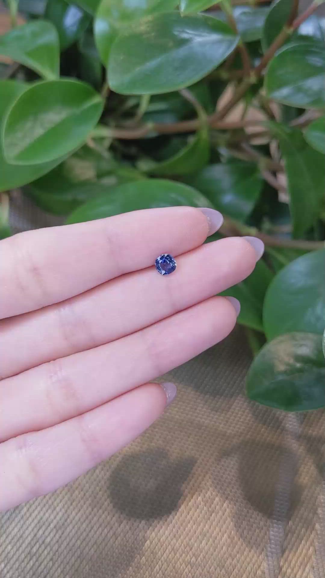 0.60 Ct. Blue Sapphire from Ceylon (Sri Lanka) Size Video