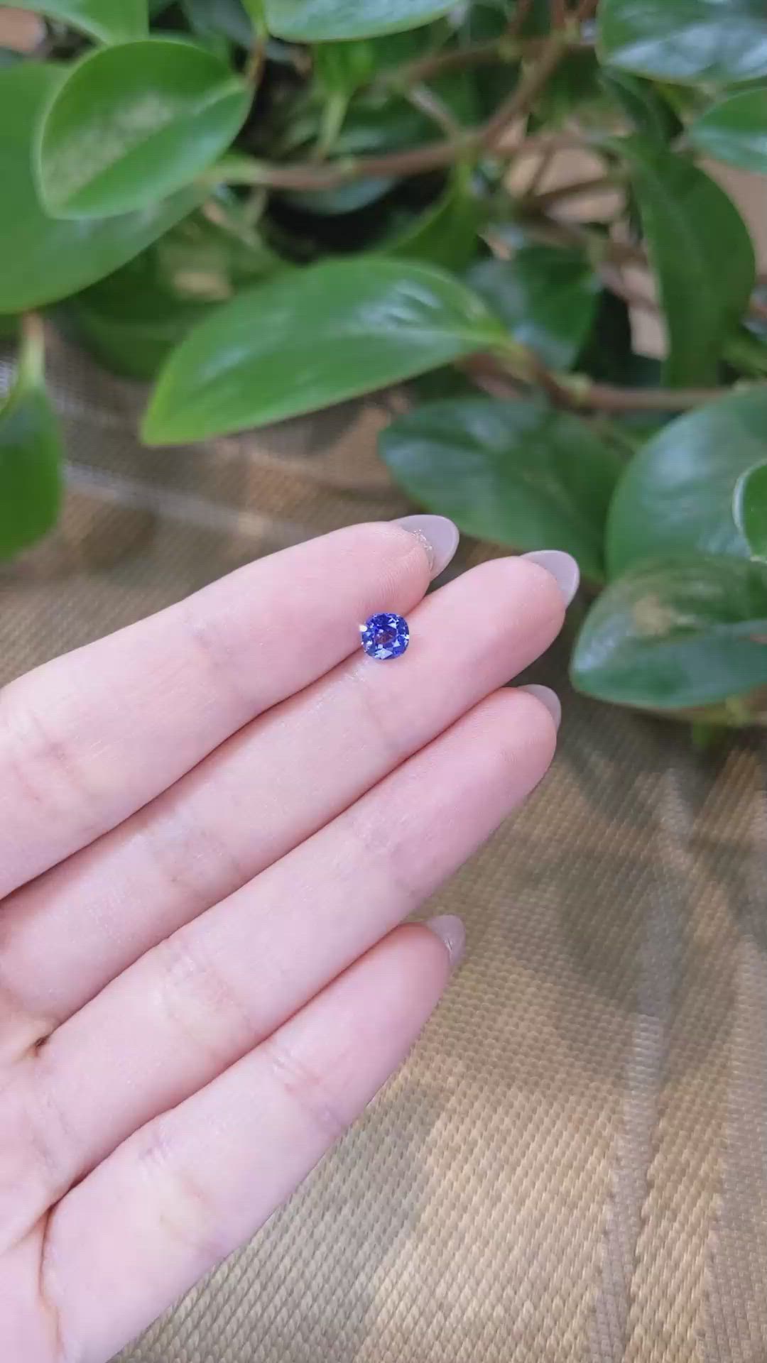 0.65 Ct. Blue Sapphire from Ceylon (Sri Lanka) Size Video