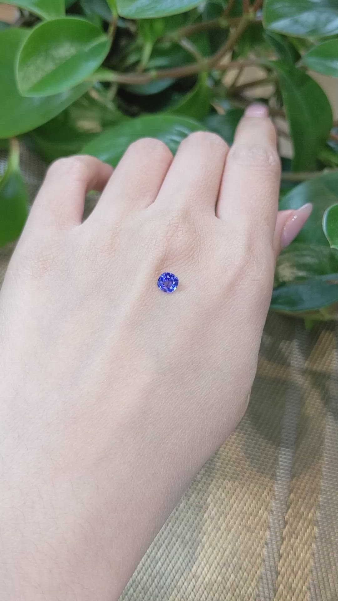 0.65 Ct. Blue Sapphire from Ceylon (Sri Lanka) Size Video