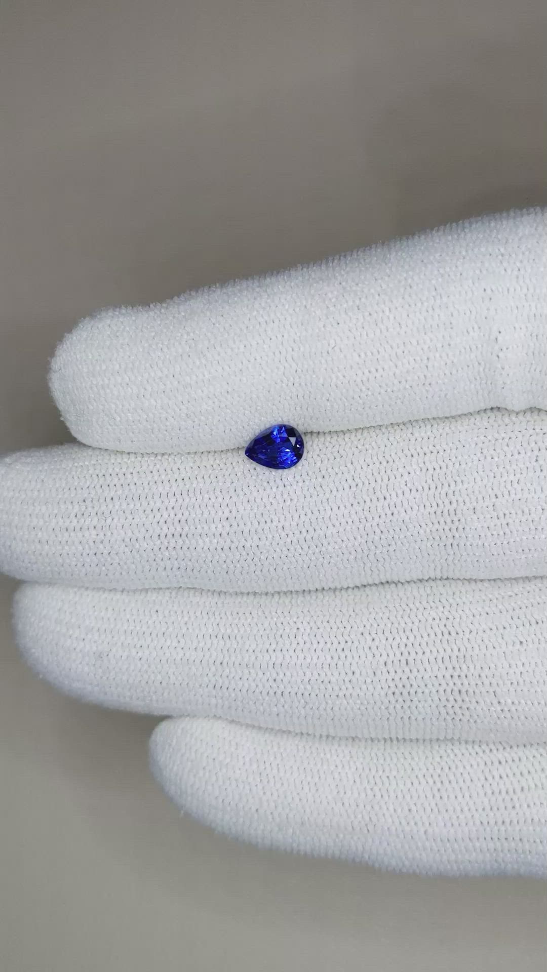 0.65 Ct. Blue Sapphire from Ceylon (Sri Lanka) Size Video