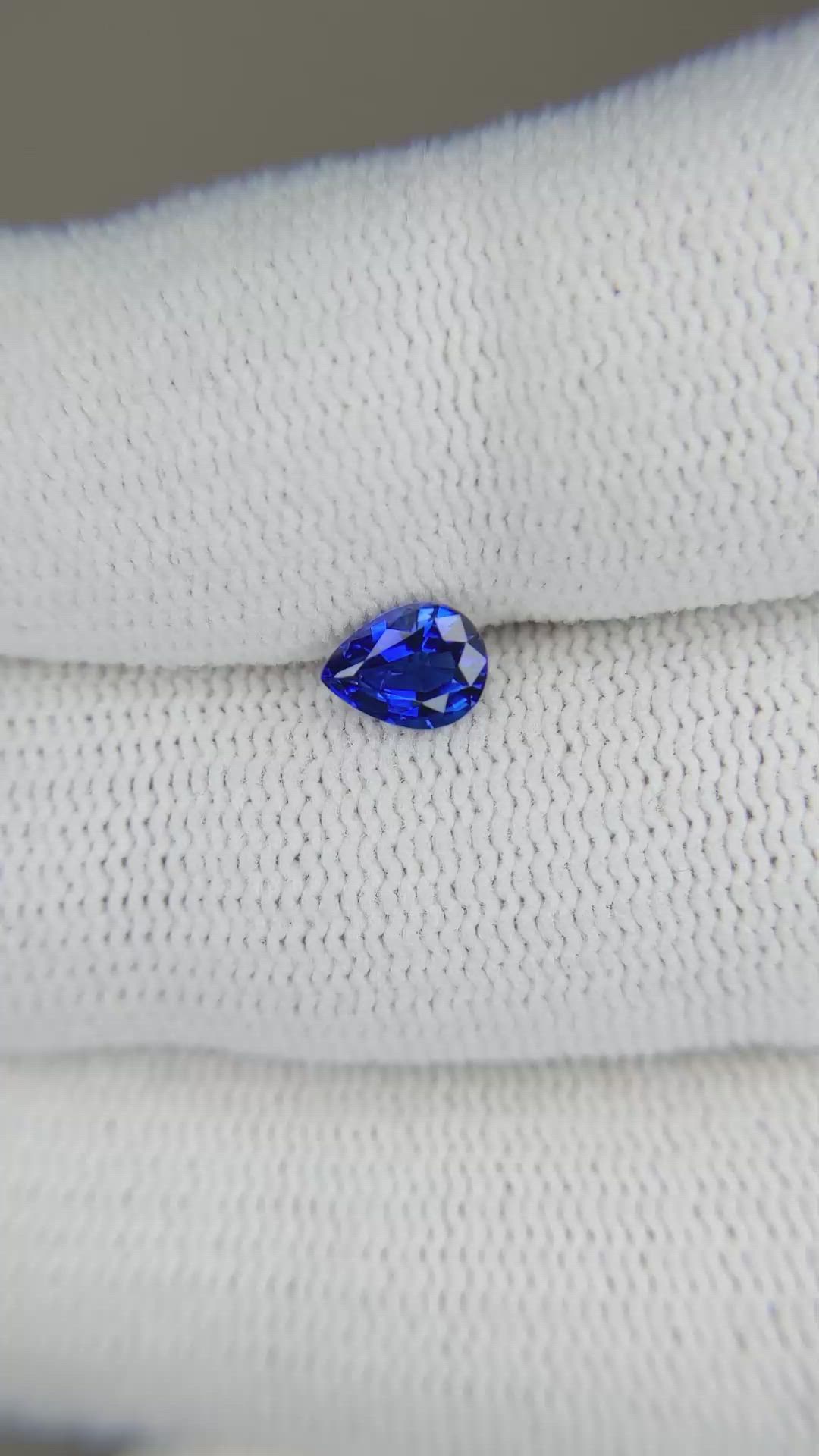 0.65 Ct. Blue Sapphire from Ceylon (Sri Lanka) Size Video