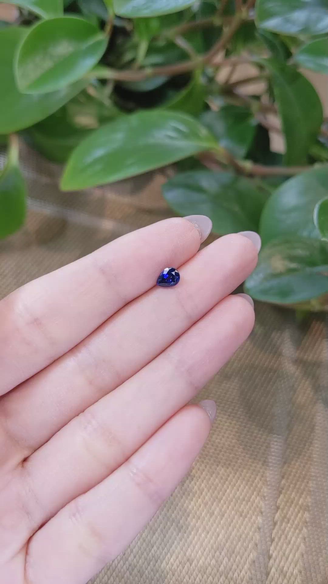 0.65 Ct. Blue Sapphire from Ceylon (Sri Lanka) Size Video
