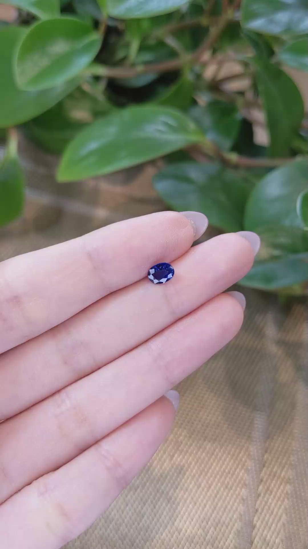 0.70 Ct. Blue Sapphire from Ceylon (Sri Lanka) Size Video