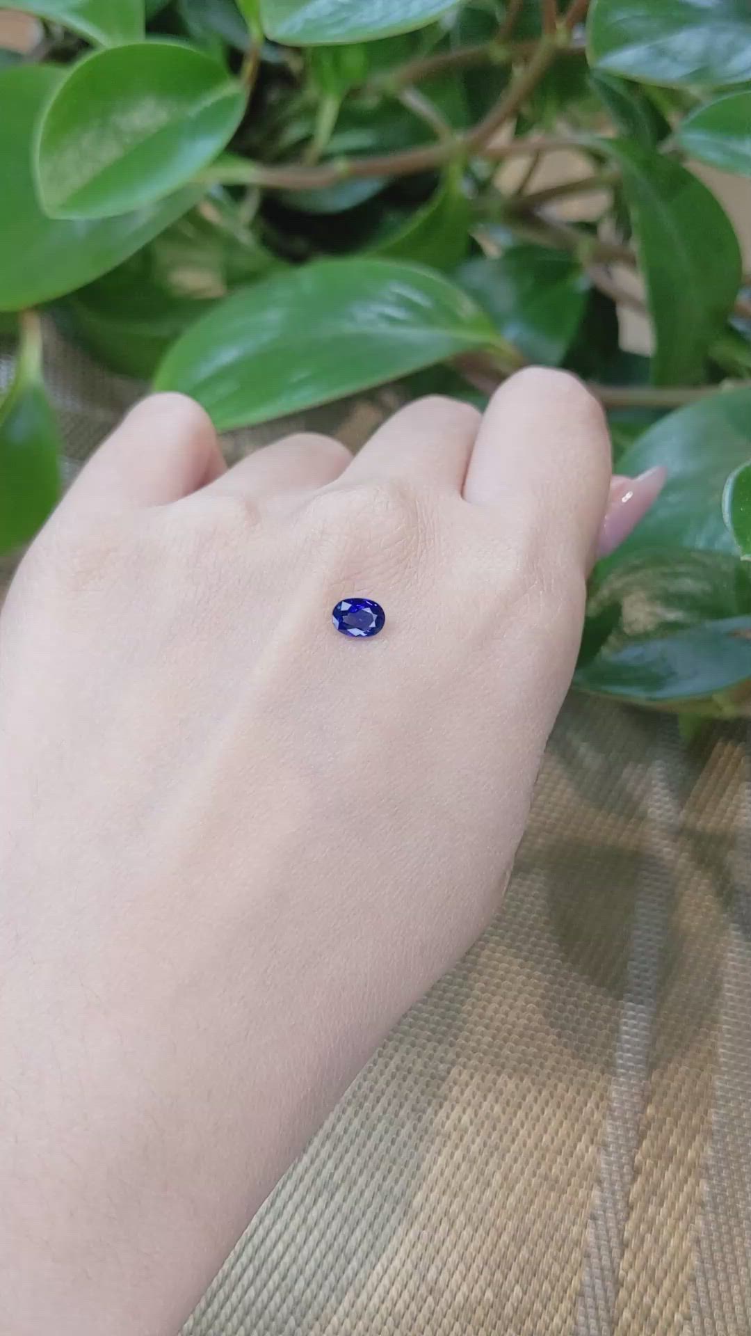 0.70 Ct. Blue Sapphire from Ceylon (Sri Lanka) Size Video