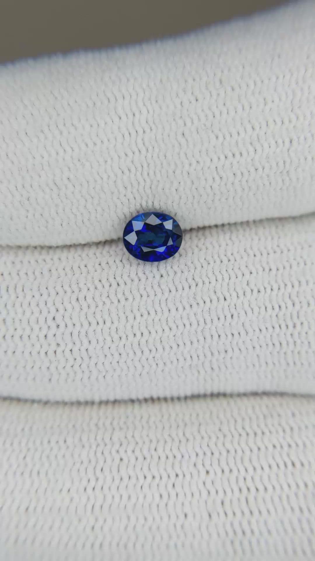 0.84 Ct. Blue Sapphire from Ceylon (Sri Lanka) Size Video