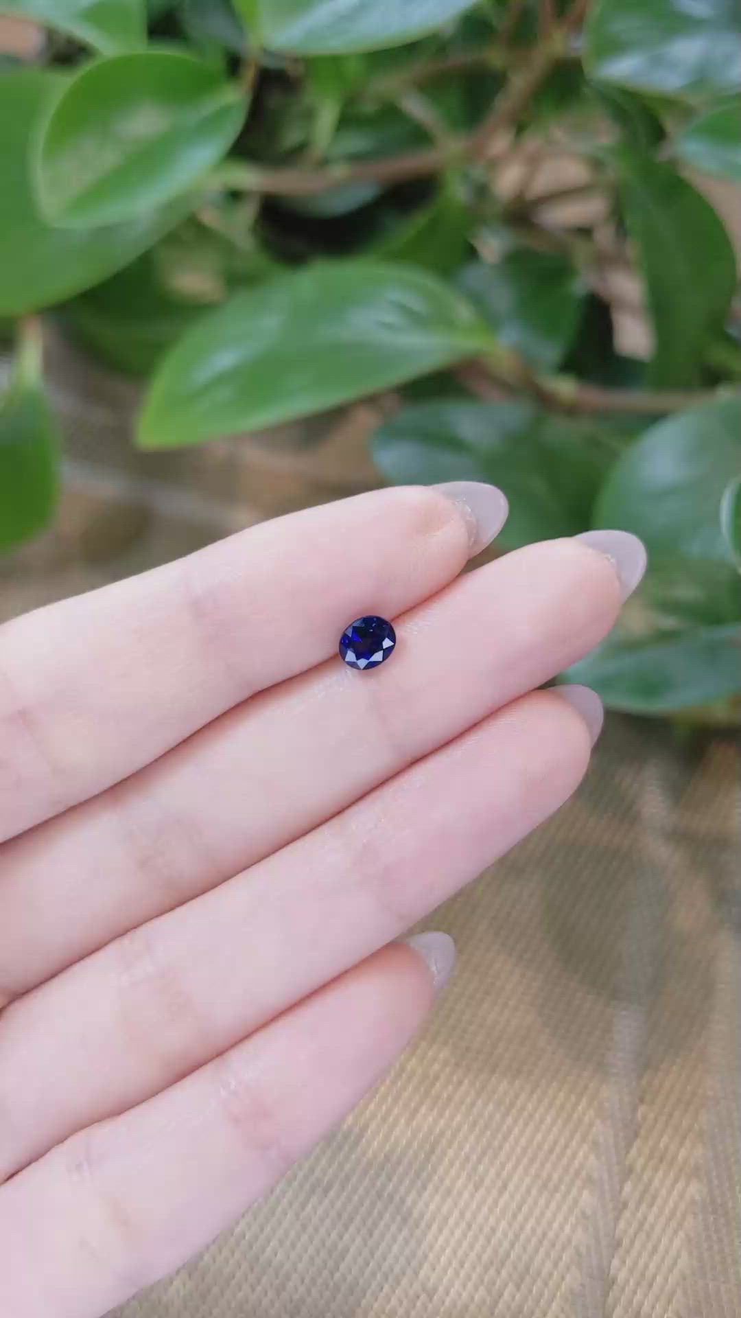 0.84 Ct. Blue Sapphire from Ceylon (Sri Lanka) Size Video