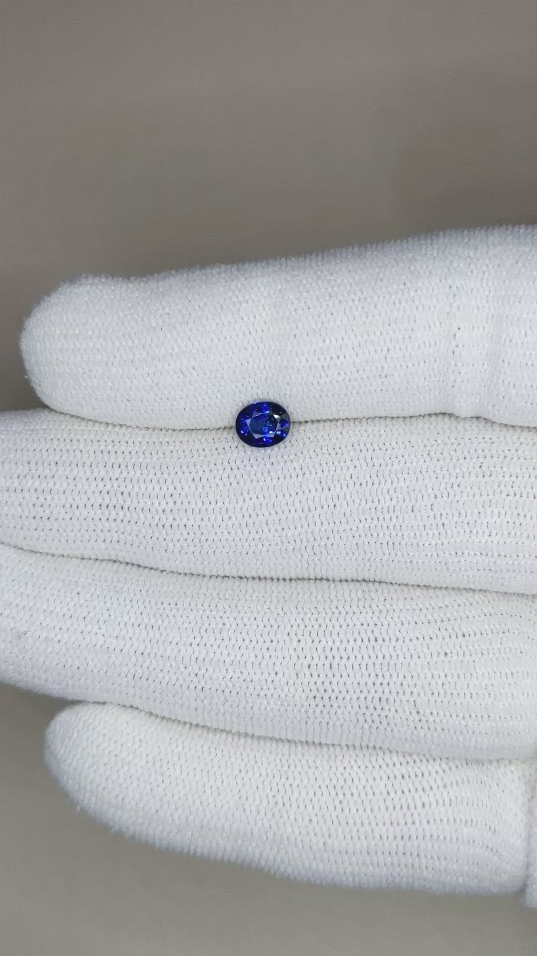 0.84 Ct. Blue Sapphire from Ceylon (Sri Lanka) Size Video