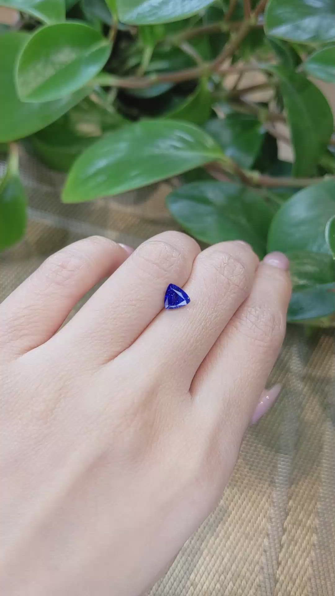 1.12 Ct. Blue Sapphire from Ceylon (Sri Lanka) Size Video