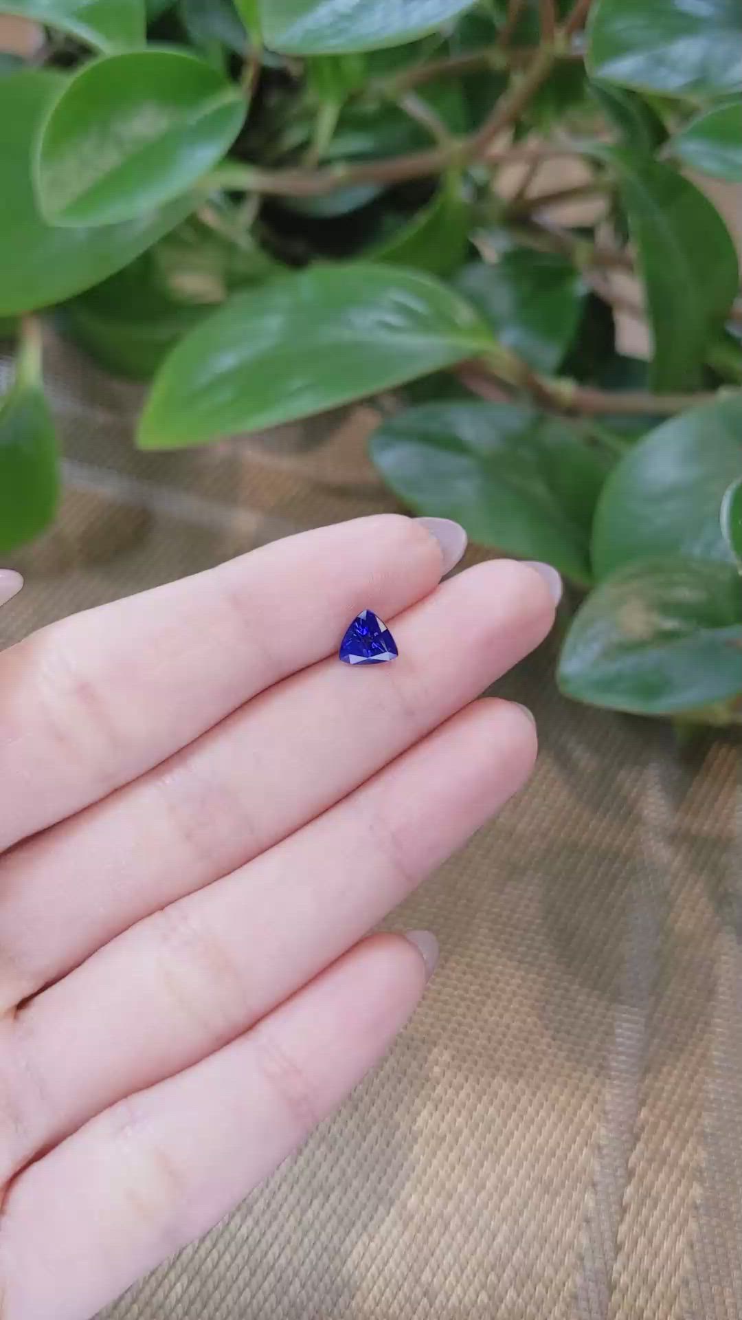1.12 Ct. Blue Sapphire from Ceylon (Sri Lanka) Size Video