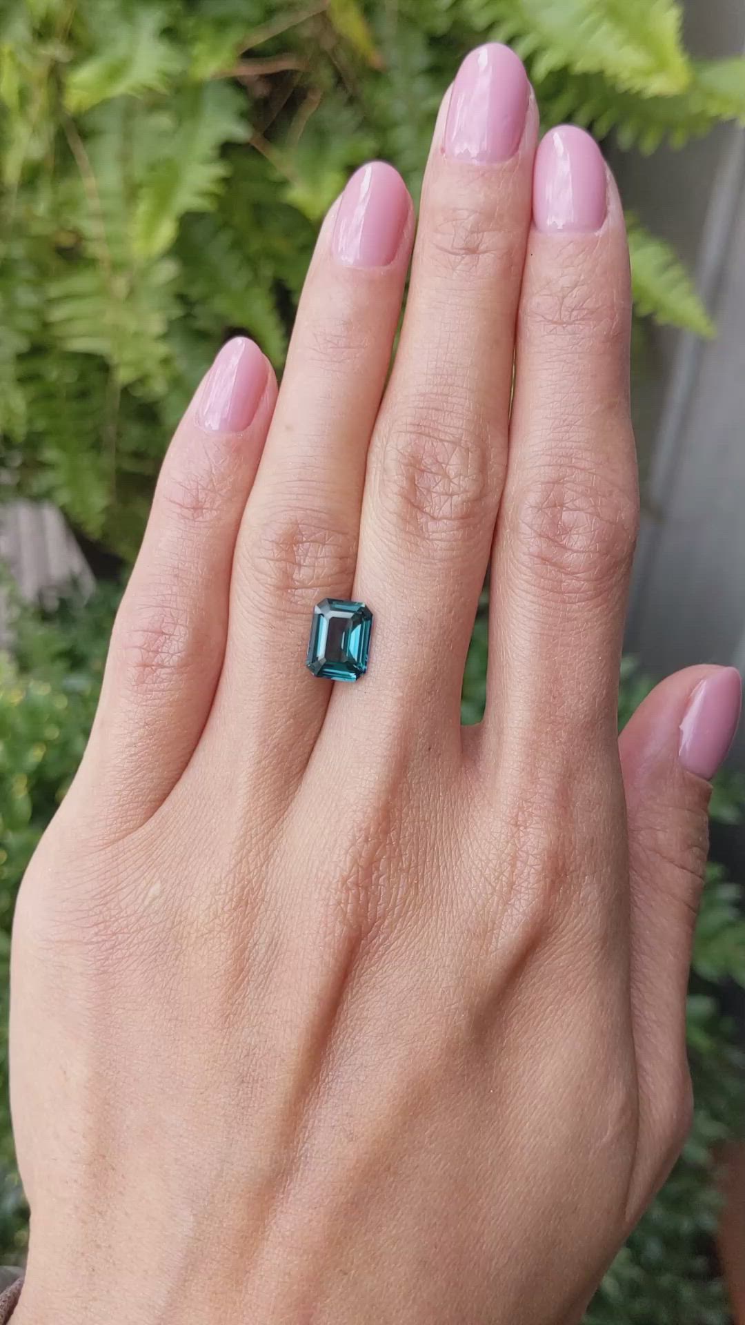 3.08 Ct. Bluish Green Sapphire from Ceylon (Sri Lanka) Size Video