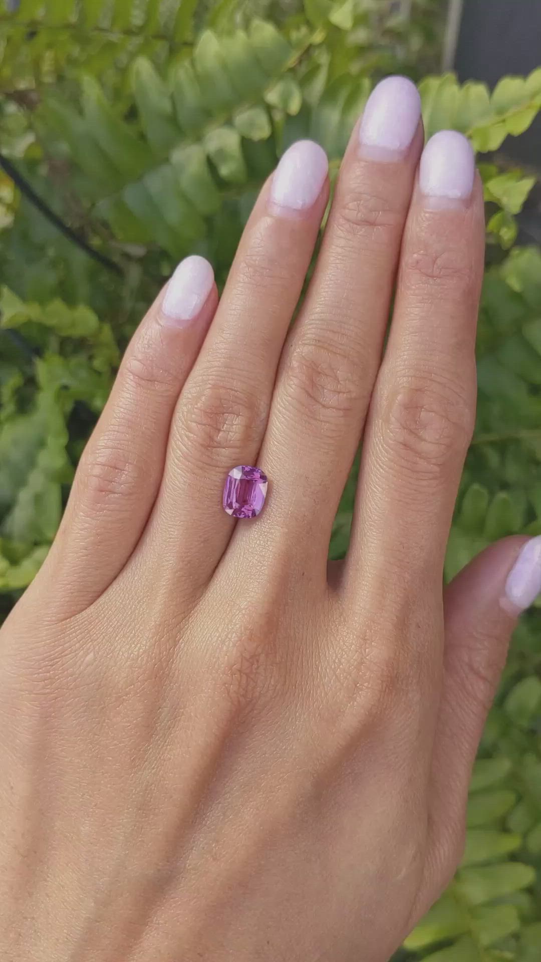 2.51 Ct. Pink Sapphire from Ceylon (Sri Lanka) Size Video