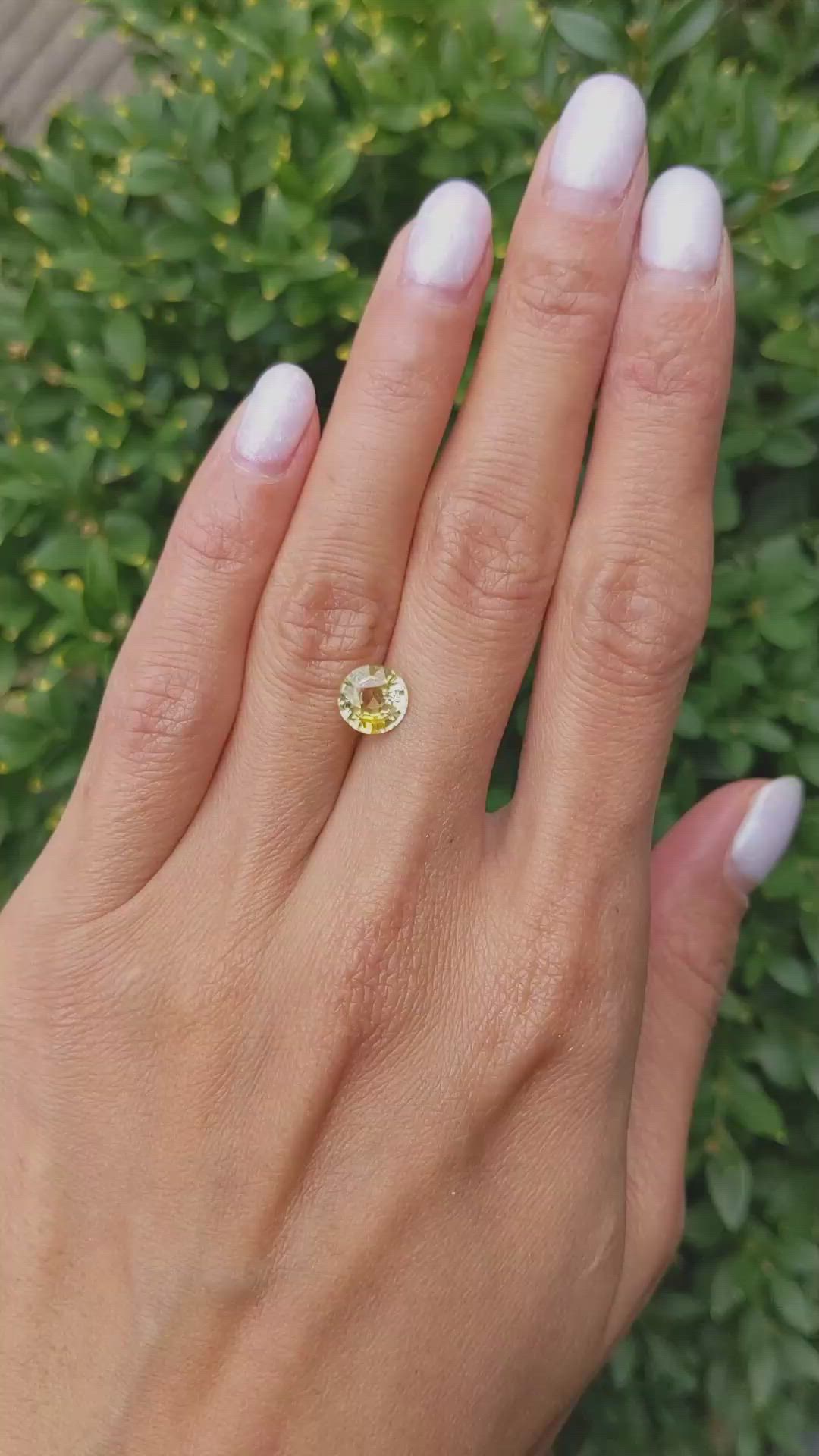 2.01 Ct. Yellow Sapphire from Ceylon (Sri Lanka) Size Video