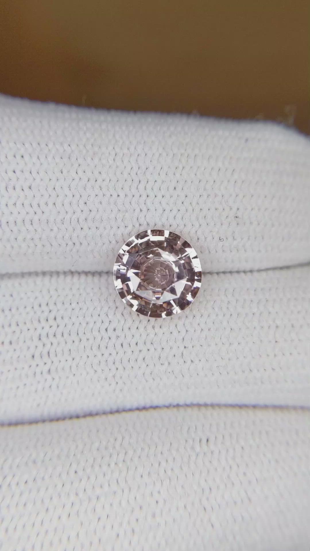 2.40 Ct. Peach Sapphire from Ceylon (Sri Lanka) Size Video