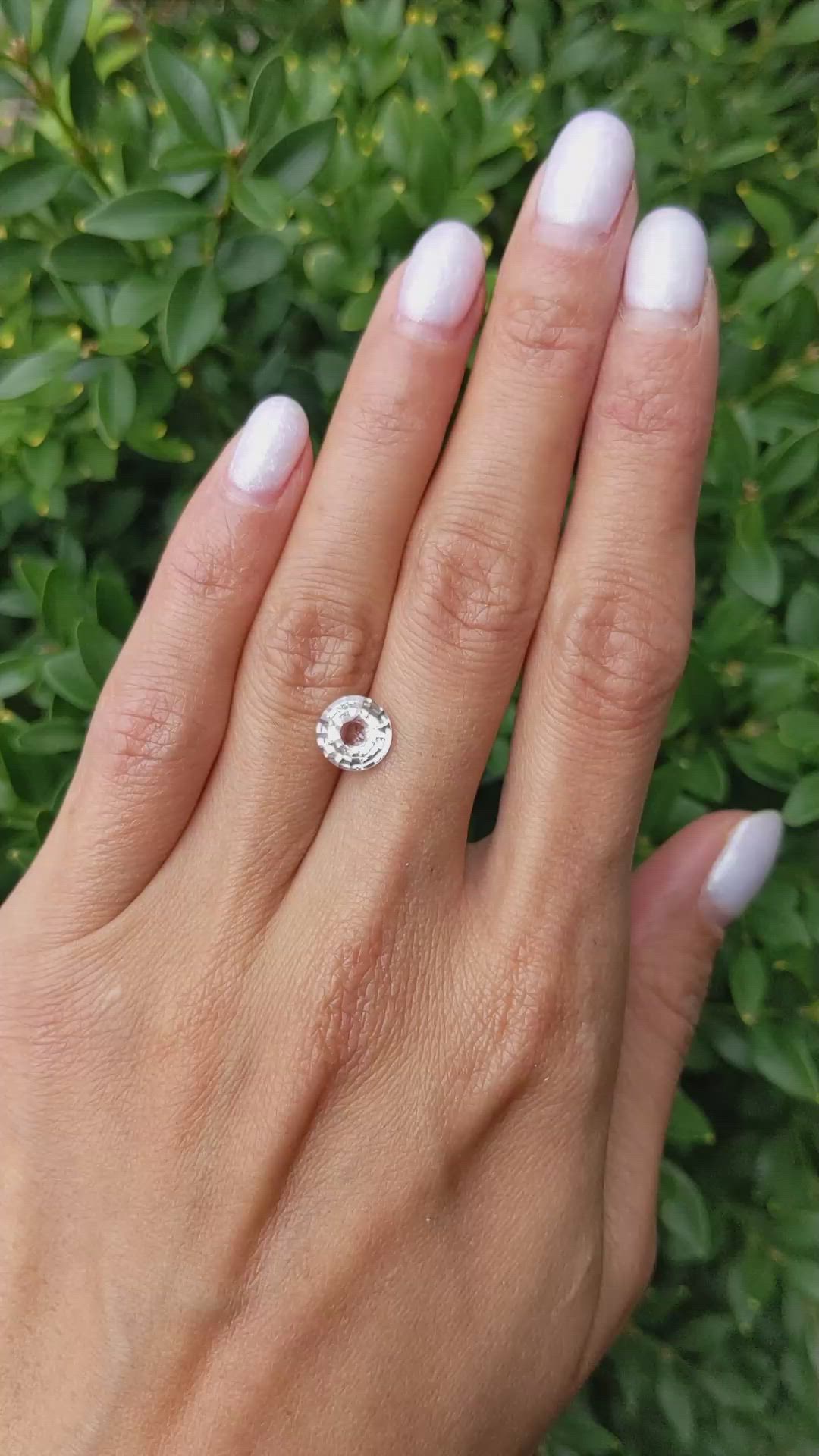 2.40 Ct. Peach Sapphire from Ceylon (Sri Lanka) Size Video