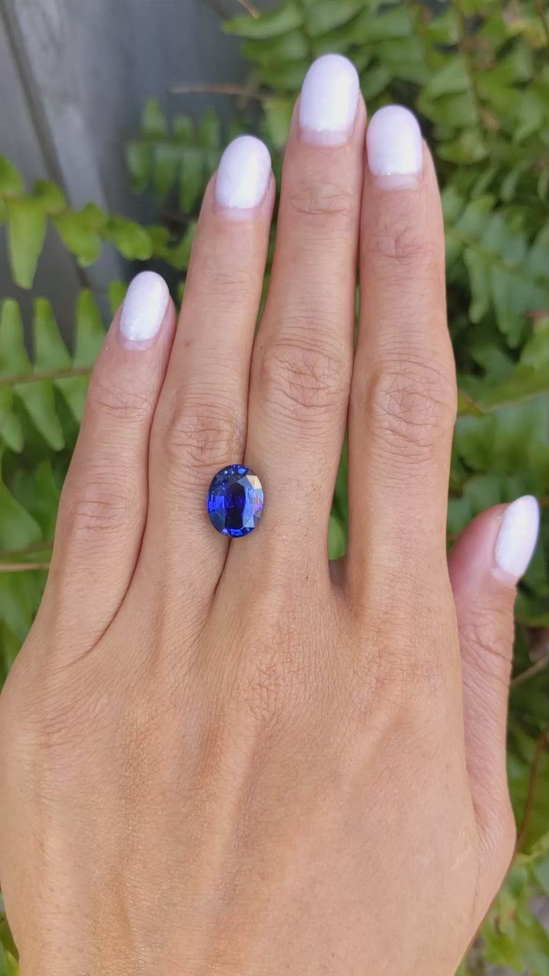 5.20 Ct. Blue Sapphire from Ceylon (Sri Lanka) Size Video