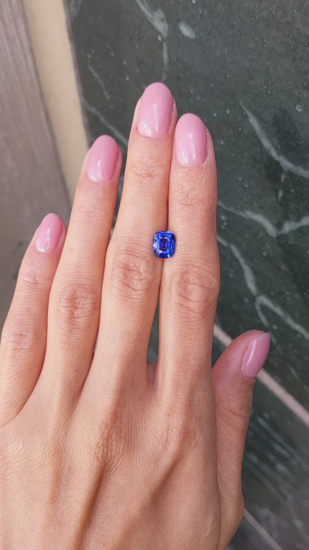 2.07 Ct. Blue Sapphire from Ceylon (Sri Lanka) Size Video