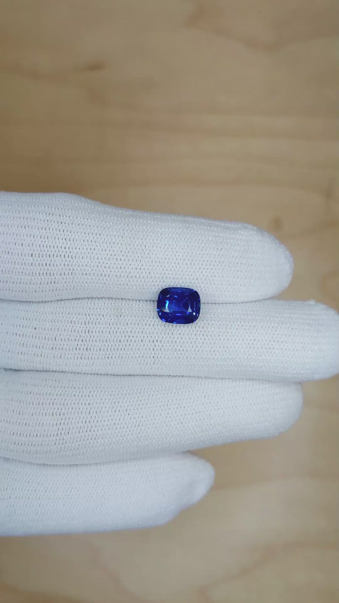 2.07 Ct. Blue Sapphire from Ceylon (Sri Lanka) Size Video