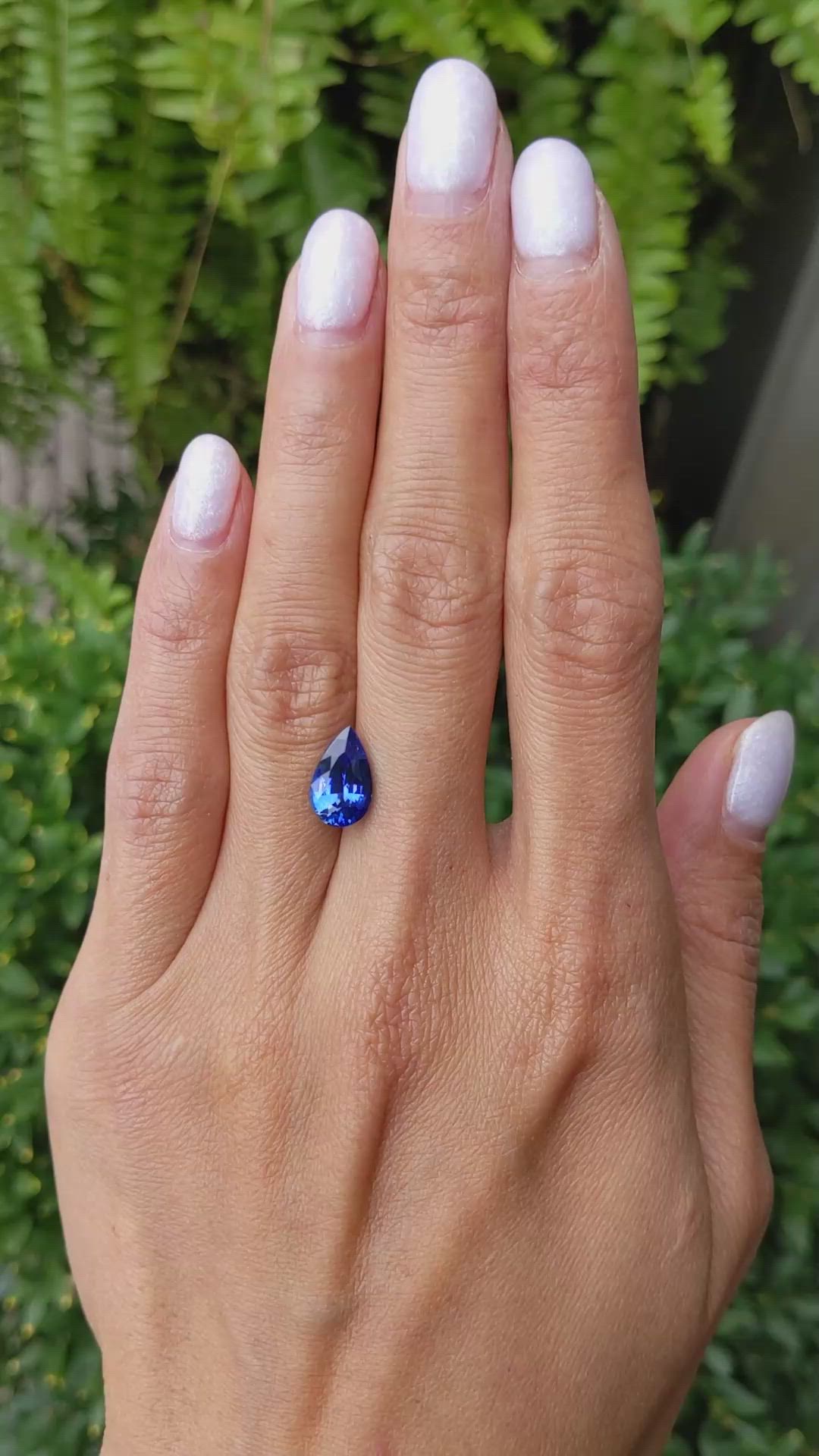 3.08 Ct. Blue Sapphire from Ceylon (Sri Lanka) Size Video