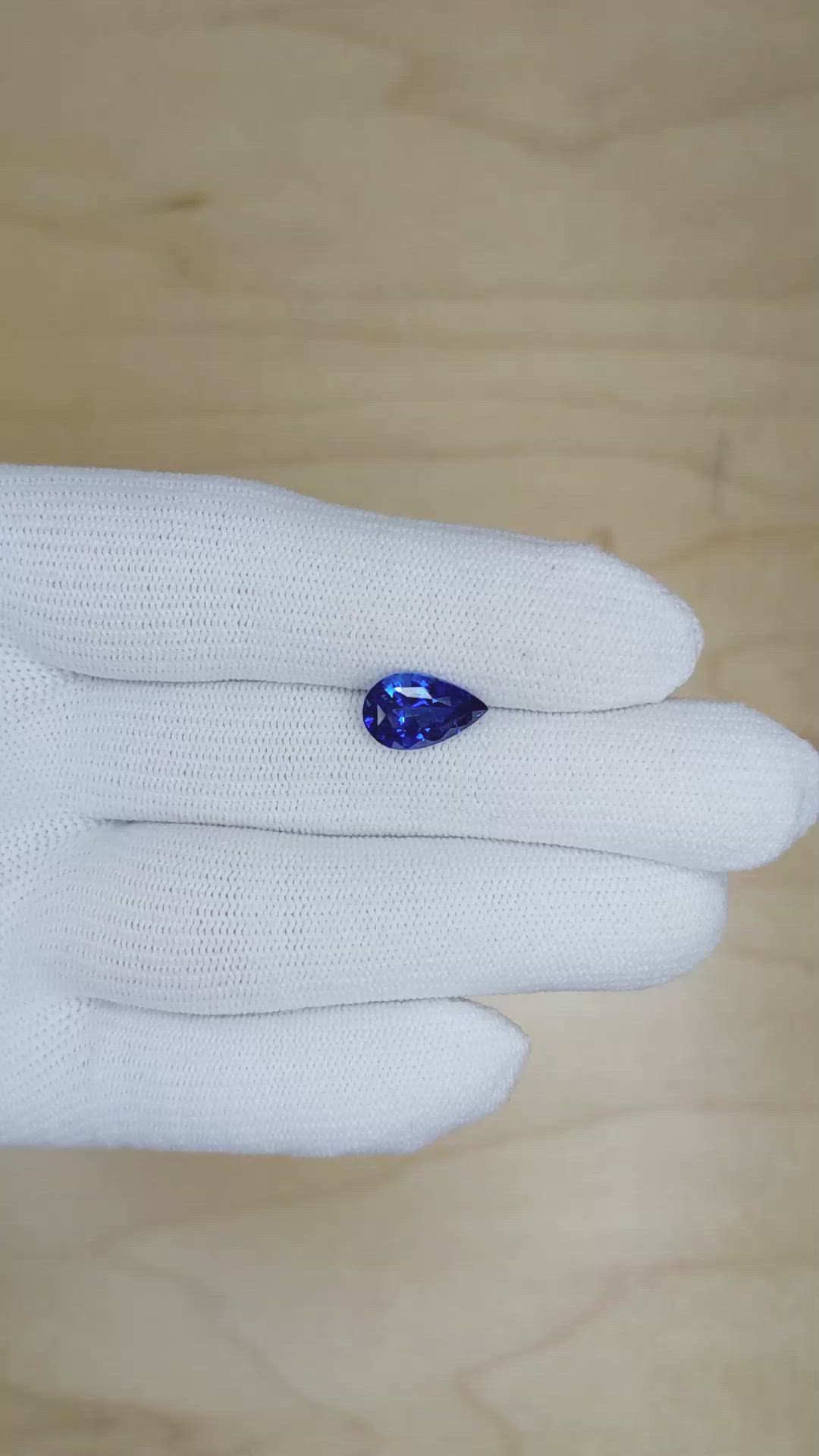 3.08 Ct. Blue Sapphire from Ceylon (Sri Lanka) Size Video