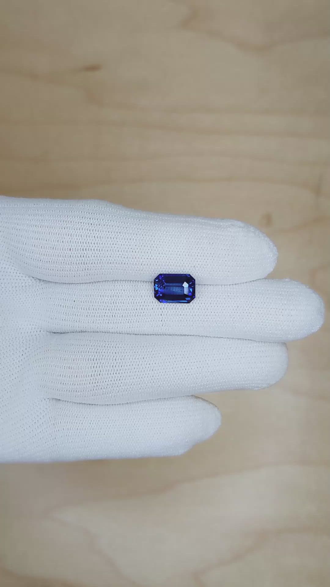 3.13 Ct. Blue Sapphire from Ceylon (Sri Lanka) Size Video