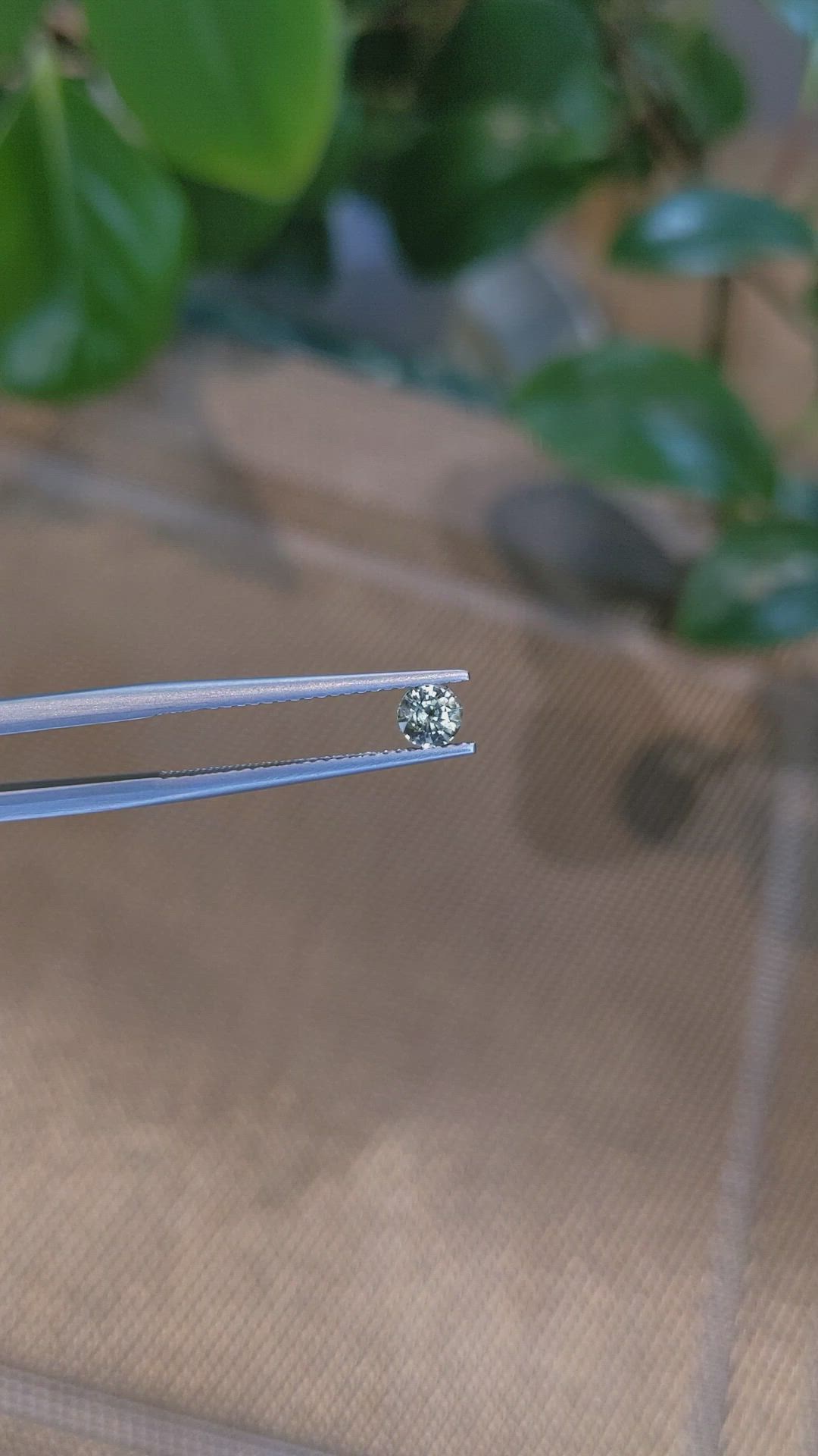 0.41 Ct. Bluish Green Sapphire from Madagascar Size Video