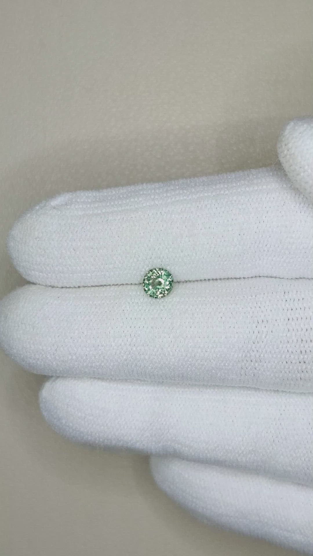0.47 Ct. Green Sapphire from Madagascar Size Video