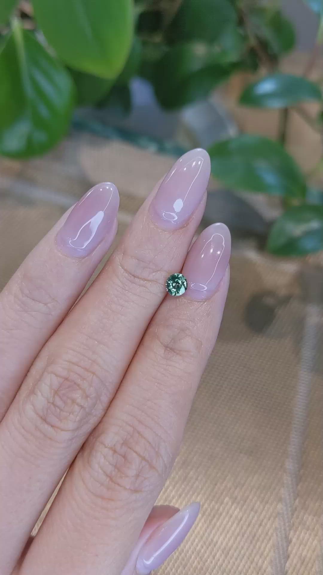 0.47 Ct. Green Sapphire from Madagascar Size Video