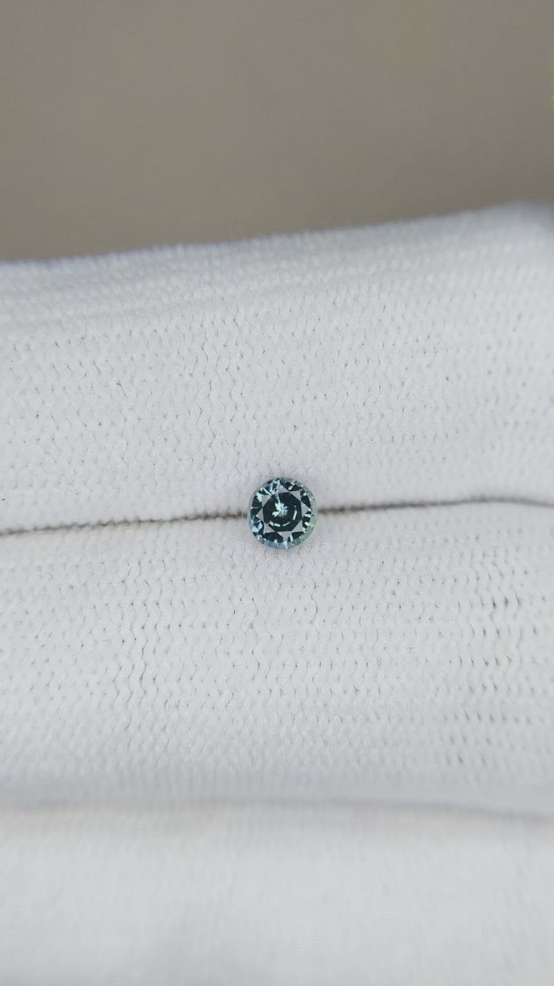 0.31 Ct. Greenish Blue Sapphire from Madagascar Size Video